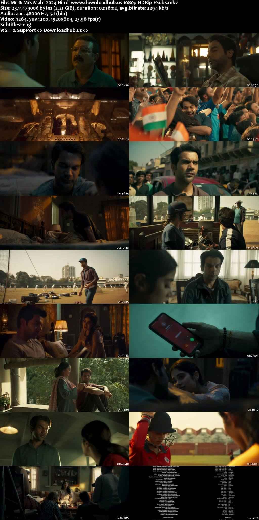 Mr & Mrs Mahi 2024 Hindi Movie DD5.1 1080p 720p 480p HDRip ESubs x264 HEVC Mr & Mrs Mahi 2024 Hindi Movie DD5.1 1080p 720p 480p HDRip ESubs x264 HEVC