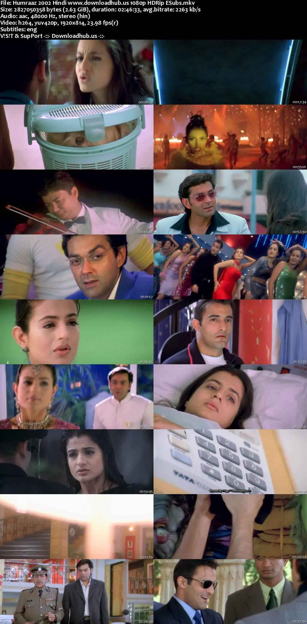 Humraaz 2002 Hindi Movie DD2.0 1080p 720p 480p HDRip ESubs x264 HEVC