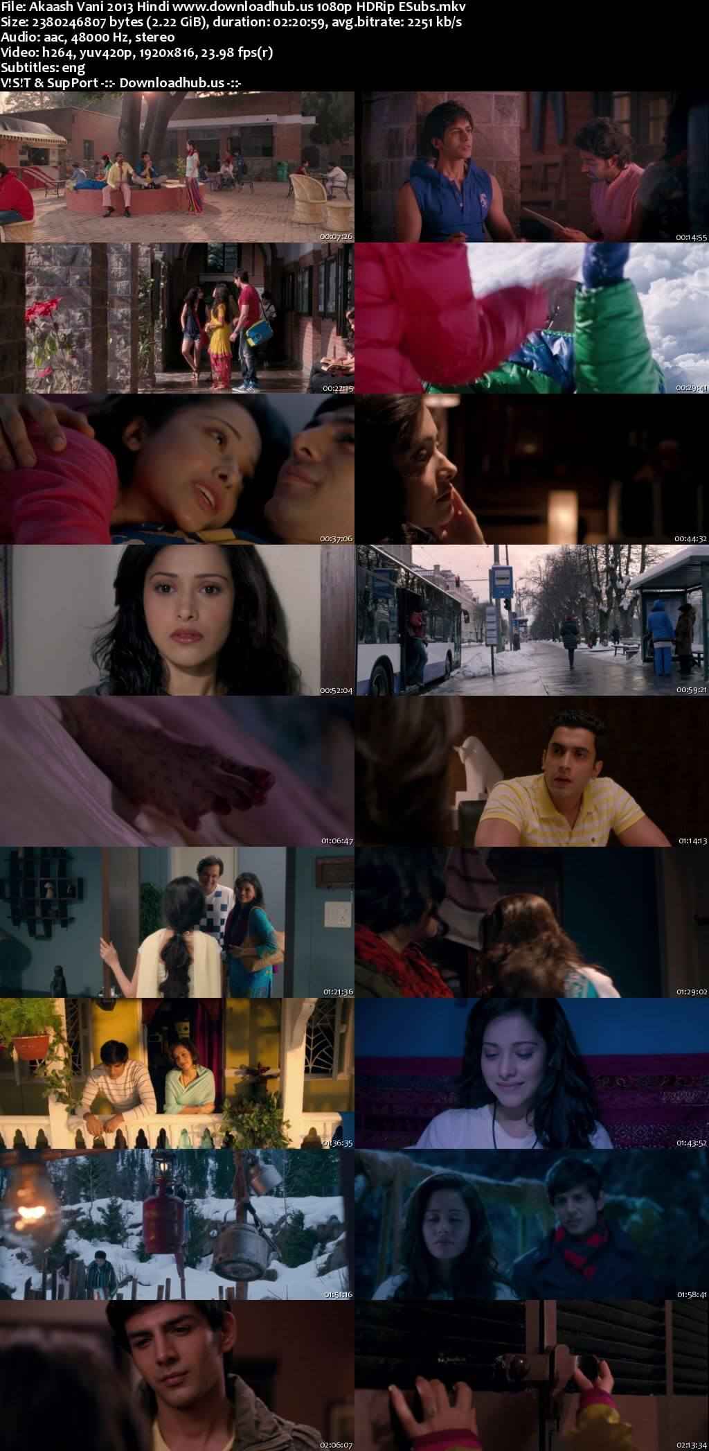 Akaash Vani 2013 Hindi Movie DD2.0 1080p 720p 480p HDRip ESubs x264 HEVC