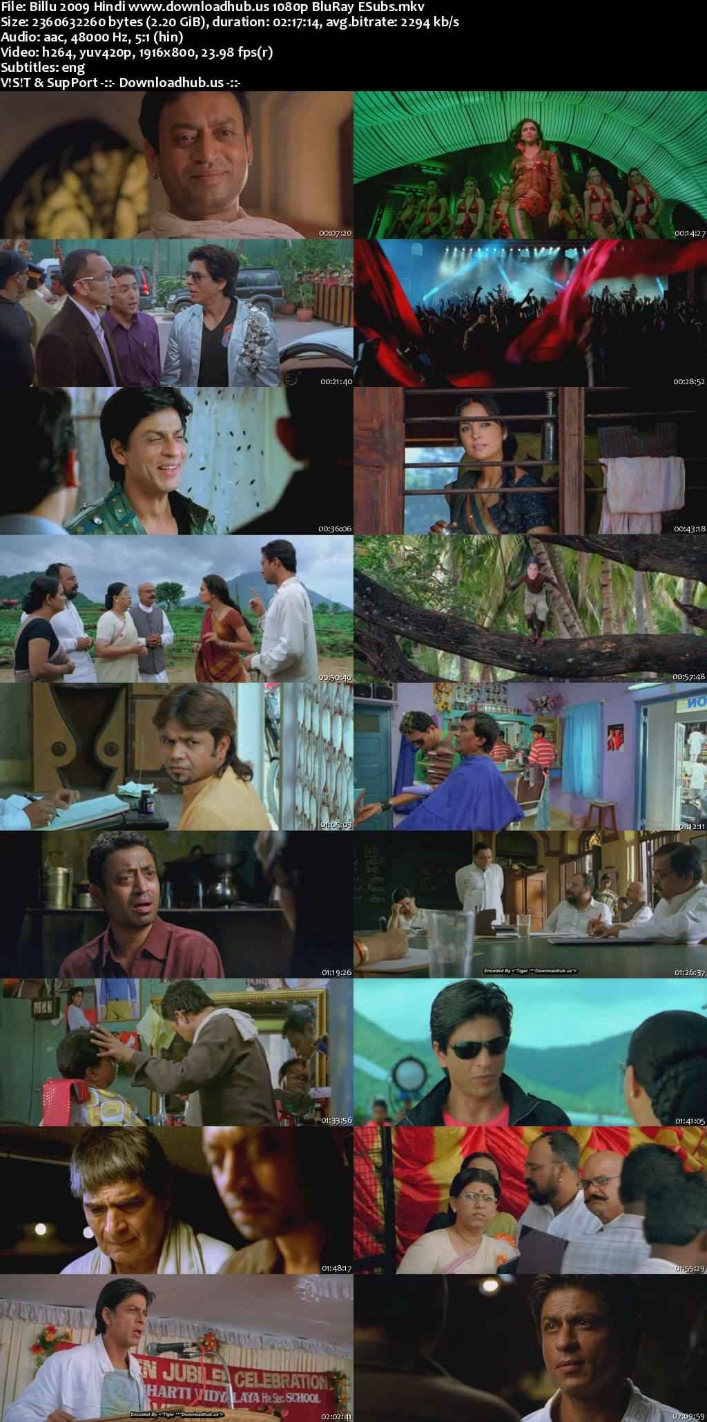 Billu 2009 Hindi Movie DD5.1 1080p 720p 480p BluRay ESubs x264 HEVC