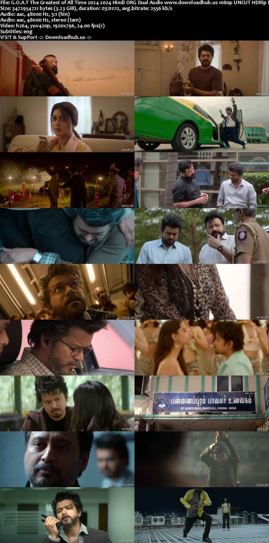 G.O.A.T: The Greatest of All Time 2024 Hindi ORG Dual Audio Movie DD5.1 1080p 720p 480p UNCUT HDRip ESubs x264 10bit HEVC