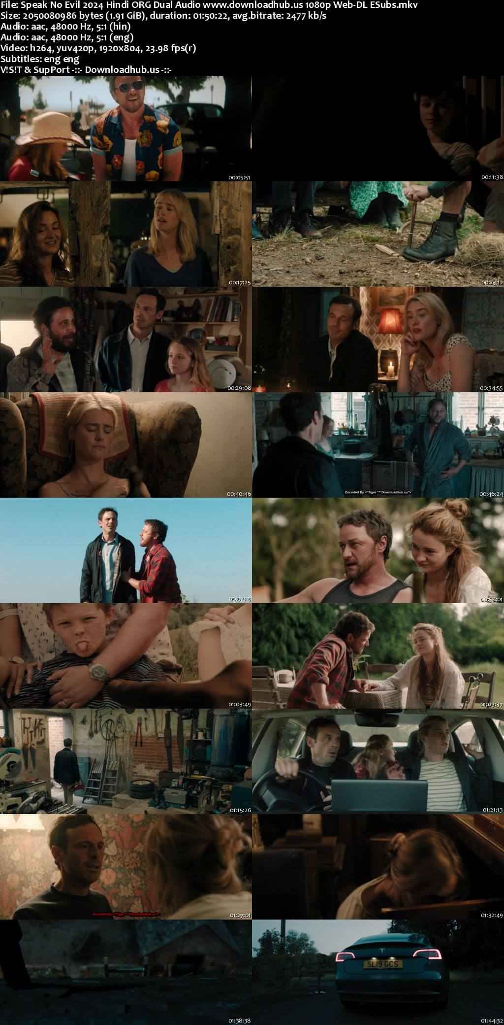 Speak No Evil 2024 Hindi ORG Dual Audio Movie DD5.1 4k 1080p 720p 480p Web-DL ESubs x264 HEVC