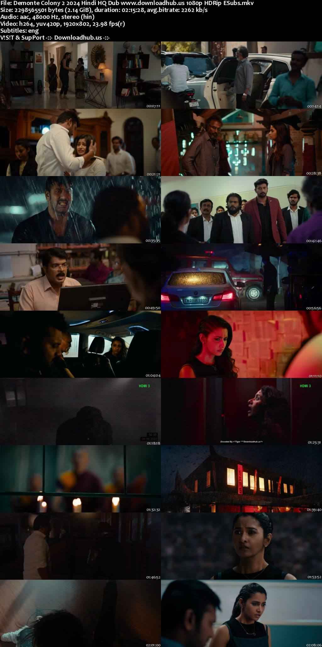 Demonte Colony 2 2024 Hindi HQ Dub Movie DD2.0 4k 1080p 720p 480p HDRip ESubs x264 HEVC