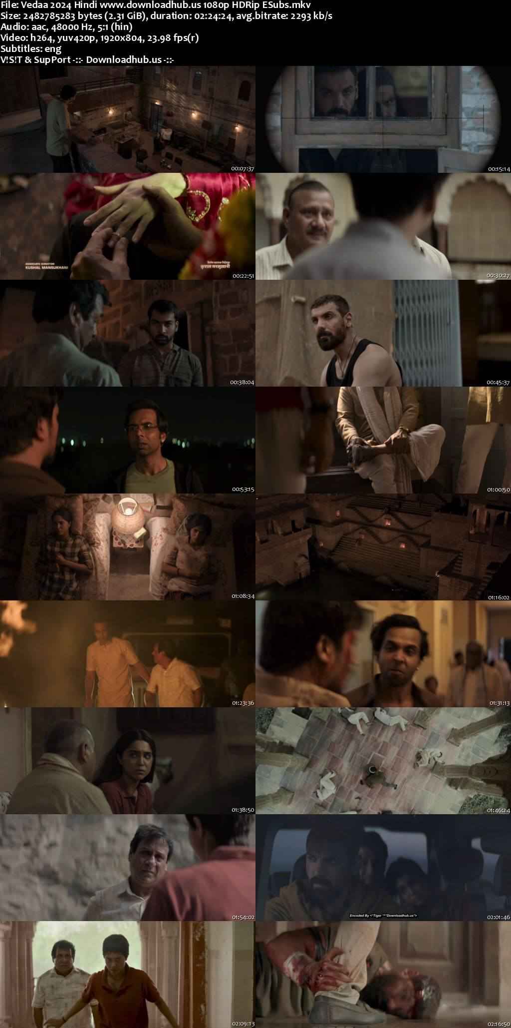 Vedaa 2024 Hindi Movie DD5.1 4k 1080p 720p 480p HDRip ESubs x264 HEVC