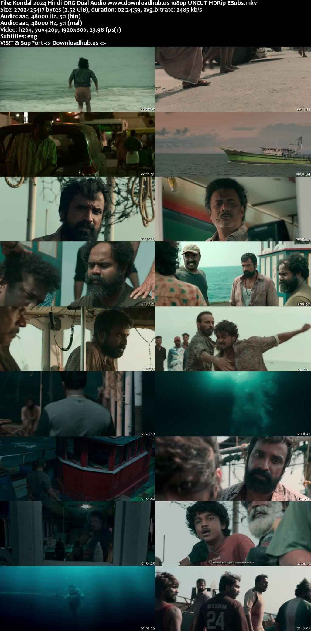 Kondal 2024 Hindi ORG Dual Audio Movie DD5.1 1080p 720p 480p UNCUT HDRip ESubs x264 HEVC