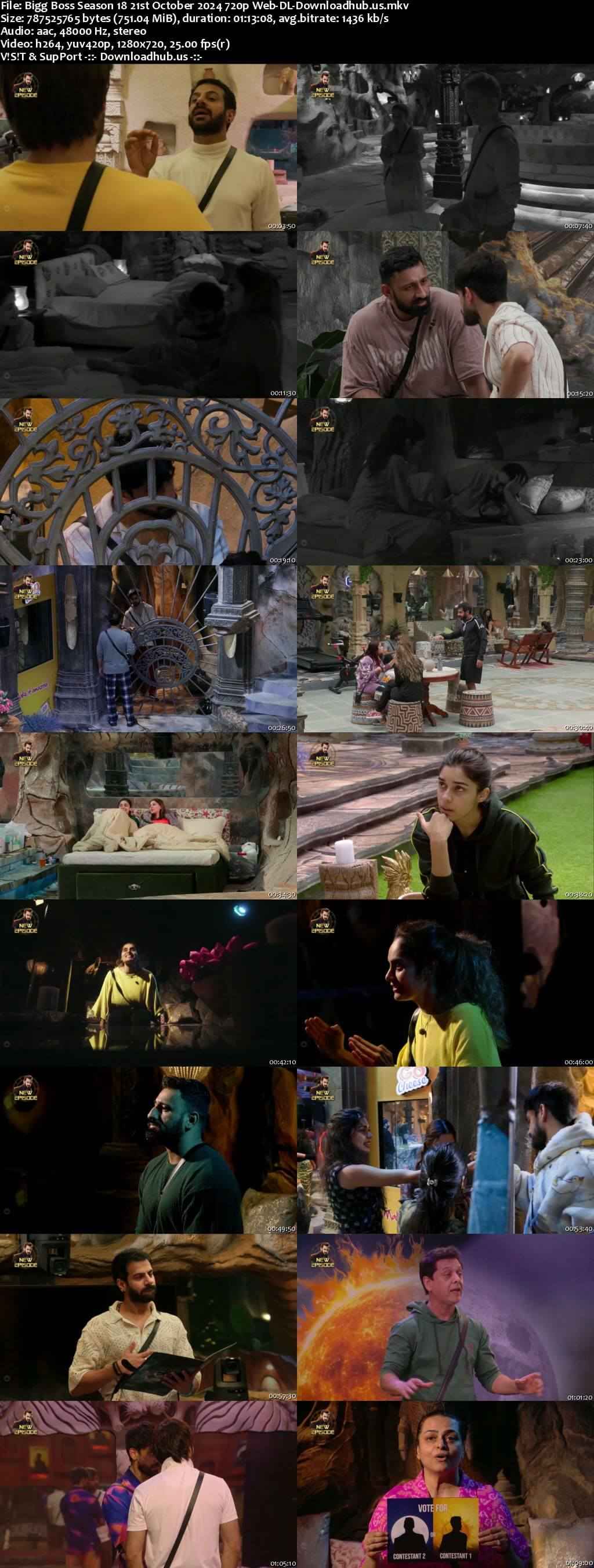 Bigg Boss Season 18 21 October 2024 Episode 16 Web-DL 720p 480p