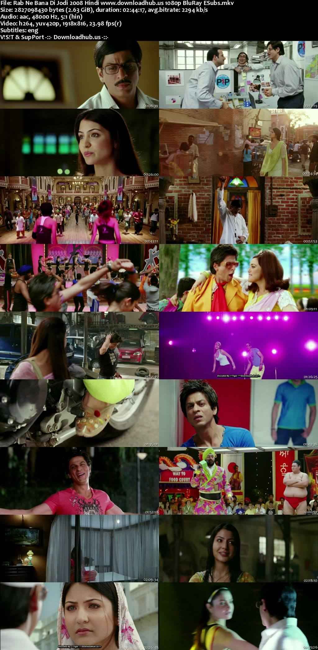 Rab Ne Bana Di Jodi 2008 Hindi Movie DD5.1 1080p 720p 480p BluRay ESubs x264 HEVC Rab Ne Bana Di Jodi 2008 Hindi Movie DD5.1 1080p 720p 480p BluRay ESubs x264 HEVC