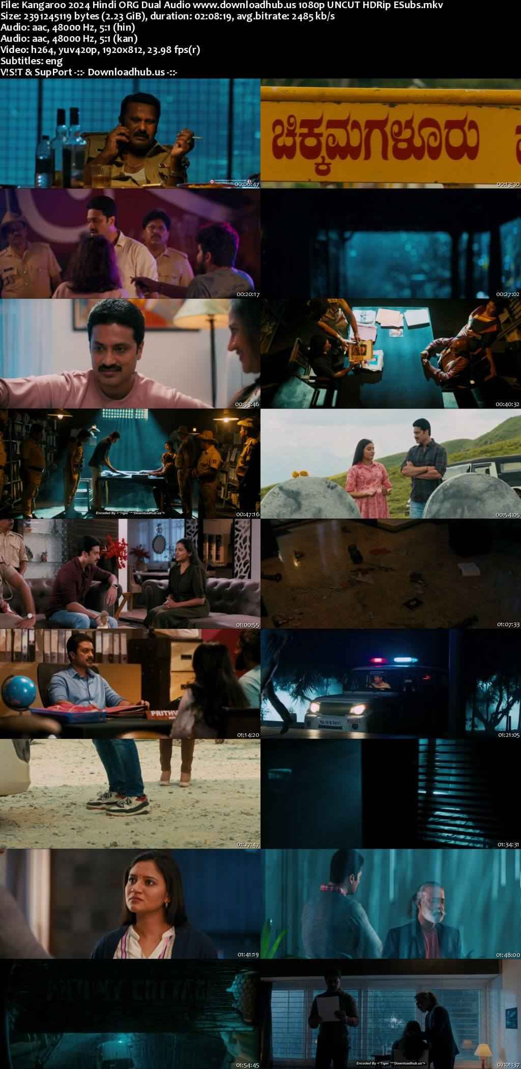 Kangaroo 2024 Hindi ORG Dual Audio Movie DD5.1 1080p 720p 480p UNCUT HDRip ESubs x264 HEVC