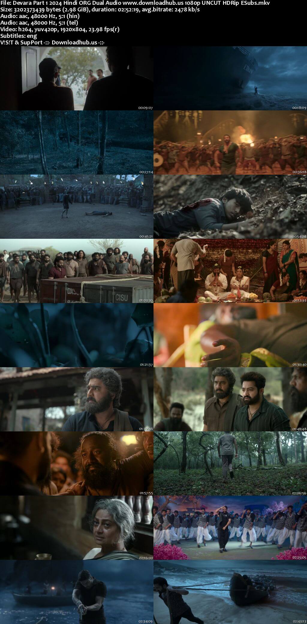 Devara Part 1 2024 Hindi ORG Dual Audio Movie DD5.1 1080p 720p 480p UNCUT HDRip ESubs 10bit HEVC