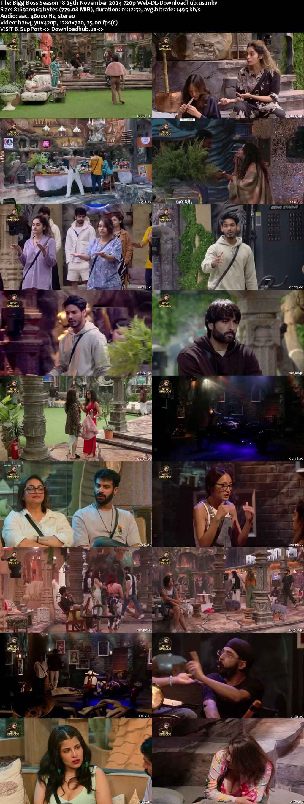 Bigg Boss Season 18 25 November 2024 Episode 51 Web-DL 720p 480p