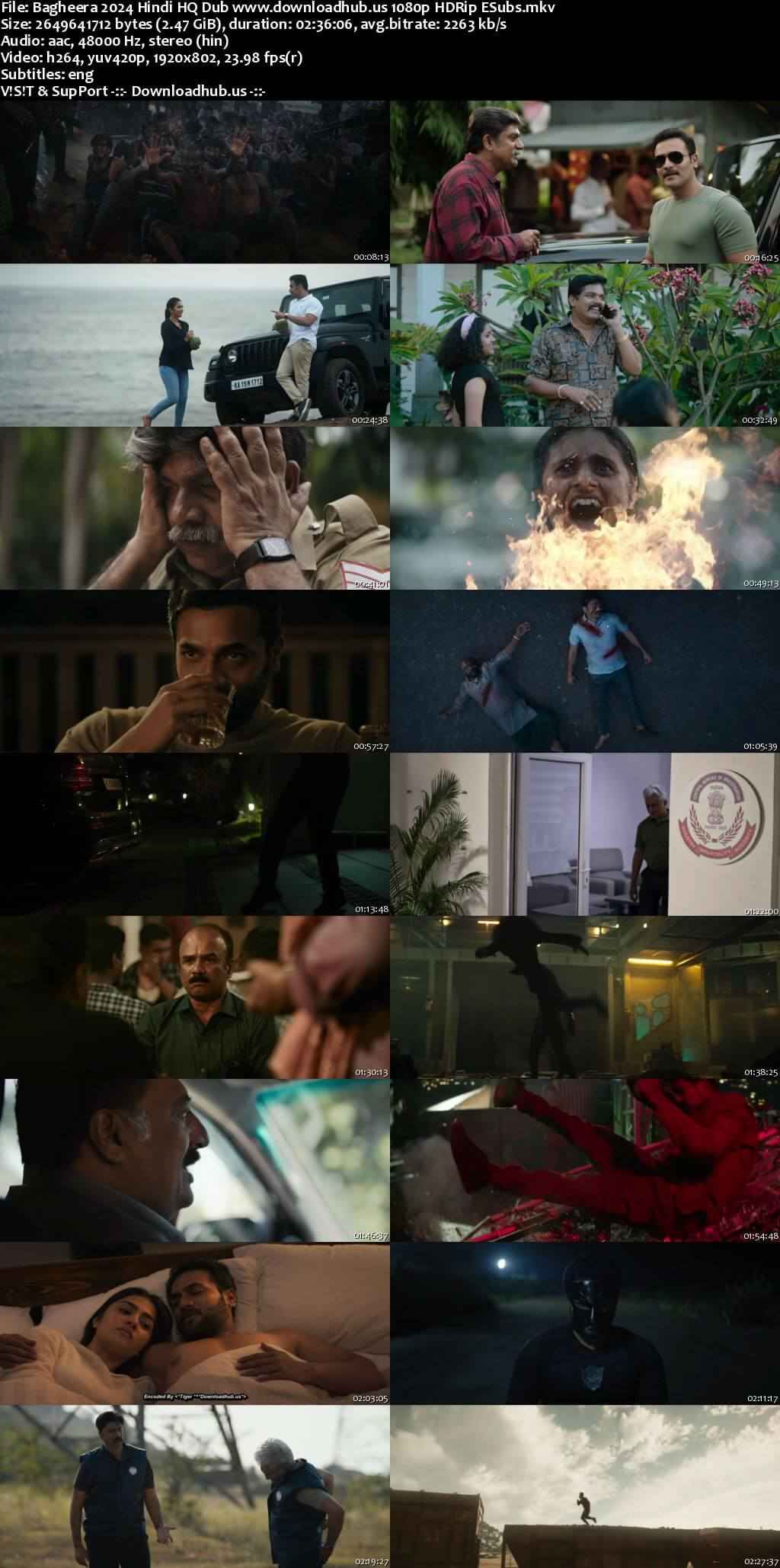 Bagheera 2024 Hindi HQ Dub Movie DD2.0 1080p 720p 480p HDRip ESubs x264 HEVC Bagheera 2024 Hindi HQ Dub Movie DD2.0 1080p 720p 480p HDRip ESubs x264 HEVC