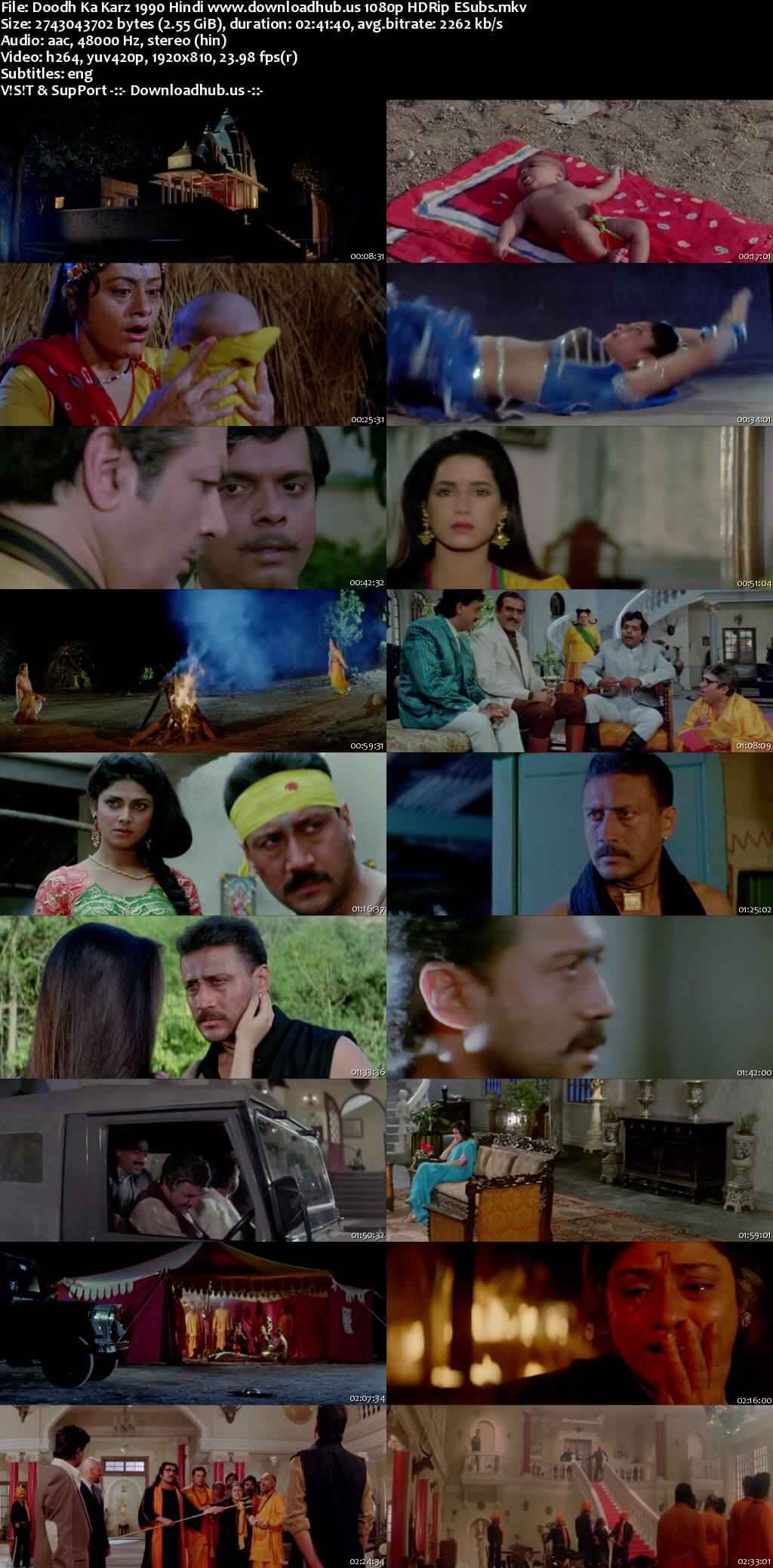 Doodh Ka Karz 1990 Hindi Movie DD2.0 1080p 720p 480p HDRip ESubs x264 HEVC
