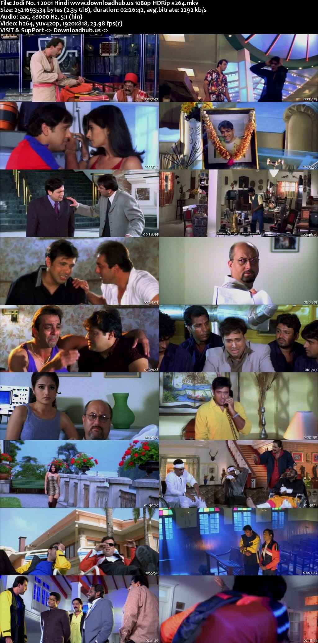 Jodi No. 1 2001 Hindi Movie DD5.1 1080p 720p 480p HDRip x264 HEVC Jodi No. 1 2001 Hindi Movie DD5.1 1080p 720p 480p HDRip x264 HEVC