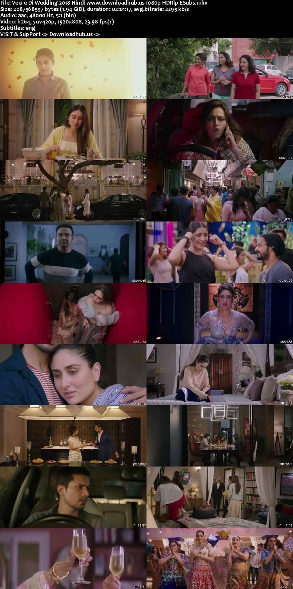 Veere Di Wedding 2018 Hindi Movie DD5.1 1080p 720p 480p HDRip ESubs x264 HEVC