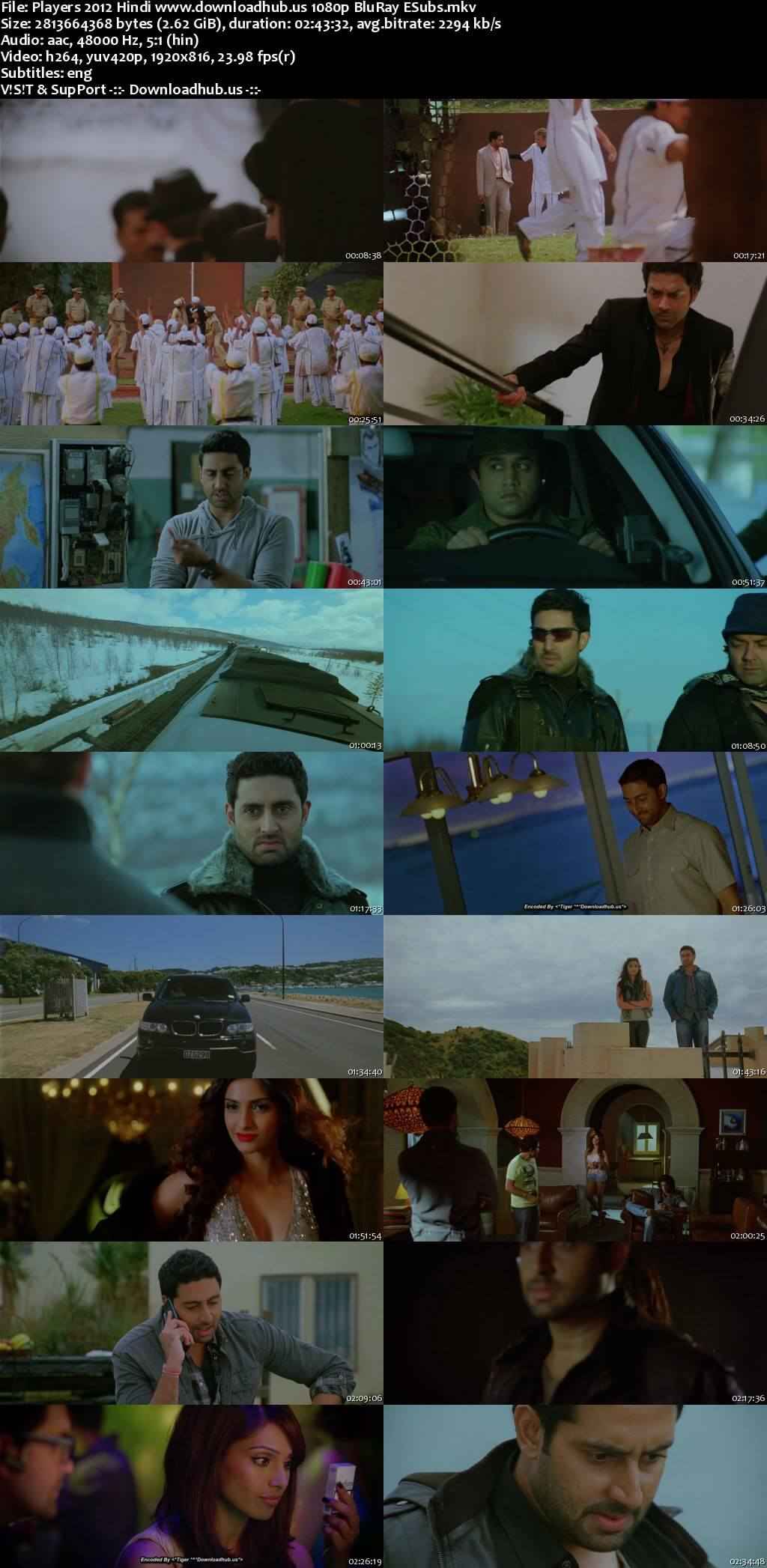 Players 2012 Hindi Movie DD5.1 1080p 720p 480p BluRay ESubs x264 HEVC