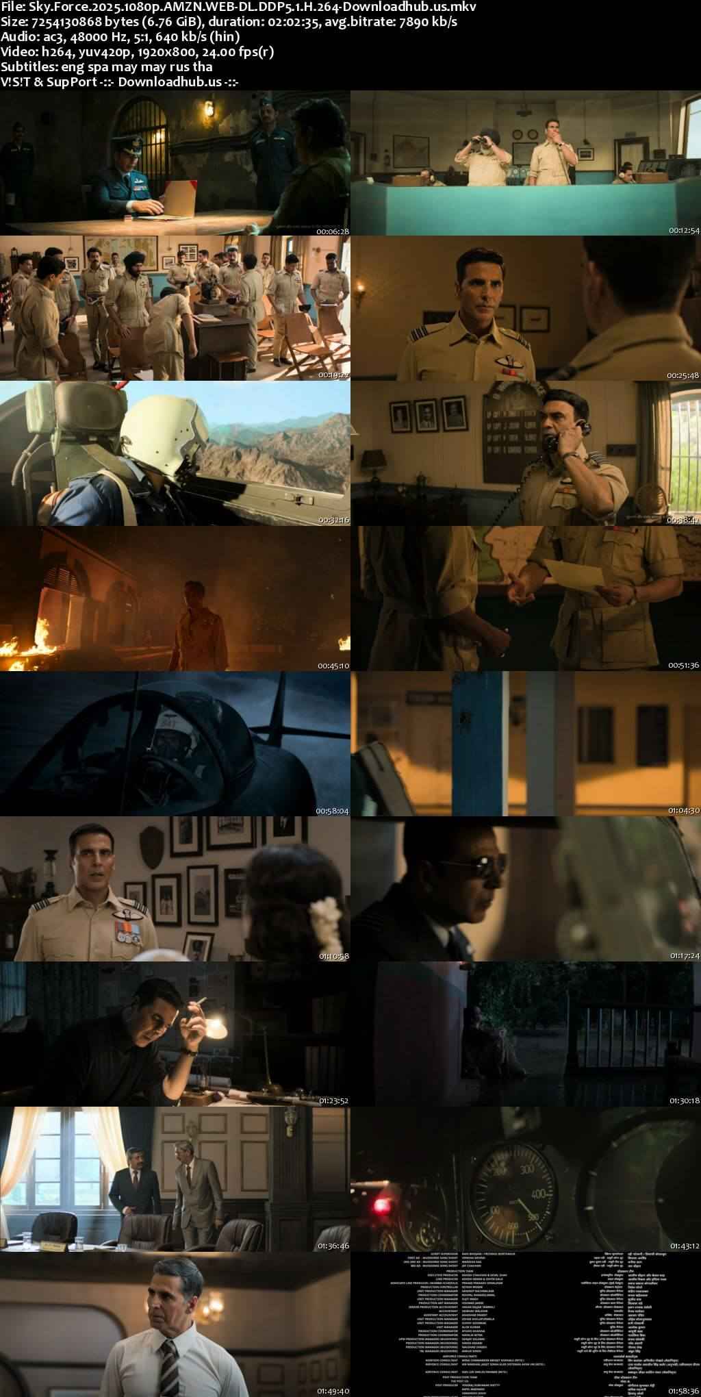 Sky Force 2025 Hindi Movie DD5.1 4k 1080p 720p 480p HDRip ESubs x264 HEVC