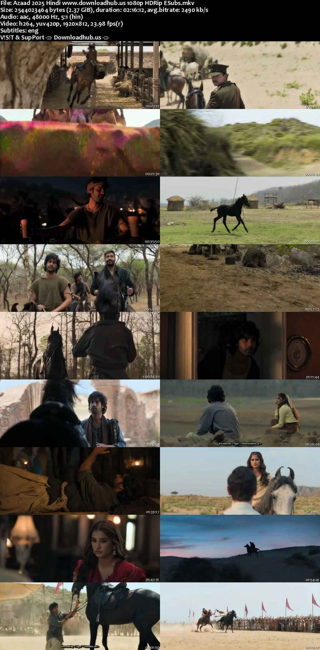 Azaad 2025 Hindi Movie DD5.1 1080p 720p 480p HDRip ESubs x264 HEVC