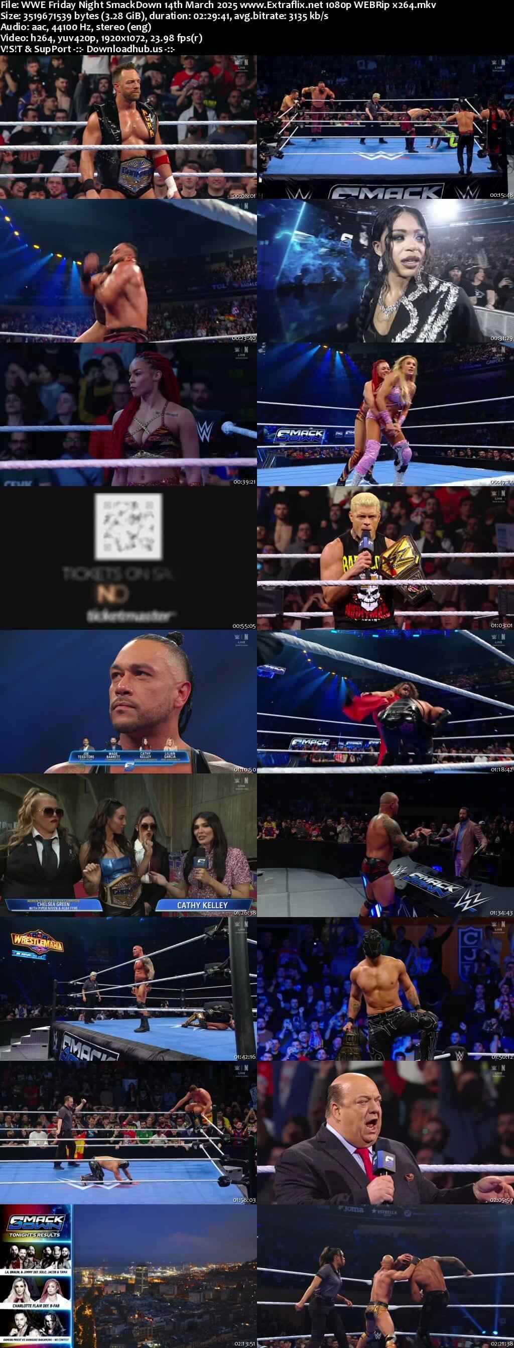 WWE Friday Night Smackdown 14th March 2025 1080p 720p 600MB WEBRip 480p