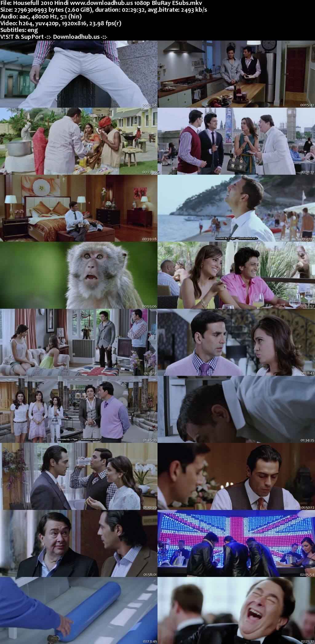 Housefull 2010 Hindi Movie DD5.1 4k 1080p 720p 480p BluRay ESubs x264 HEVC
