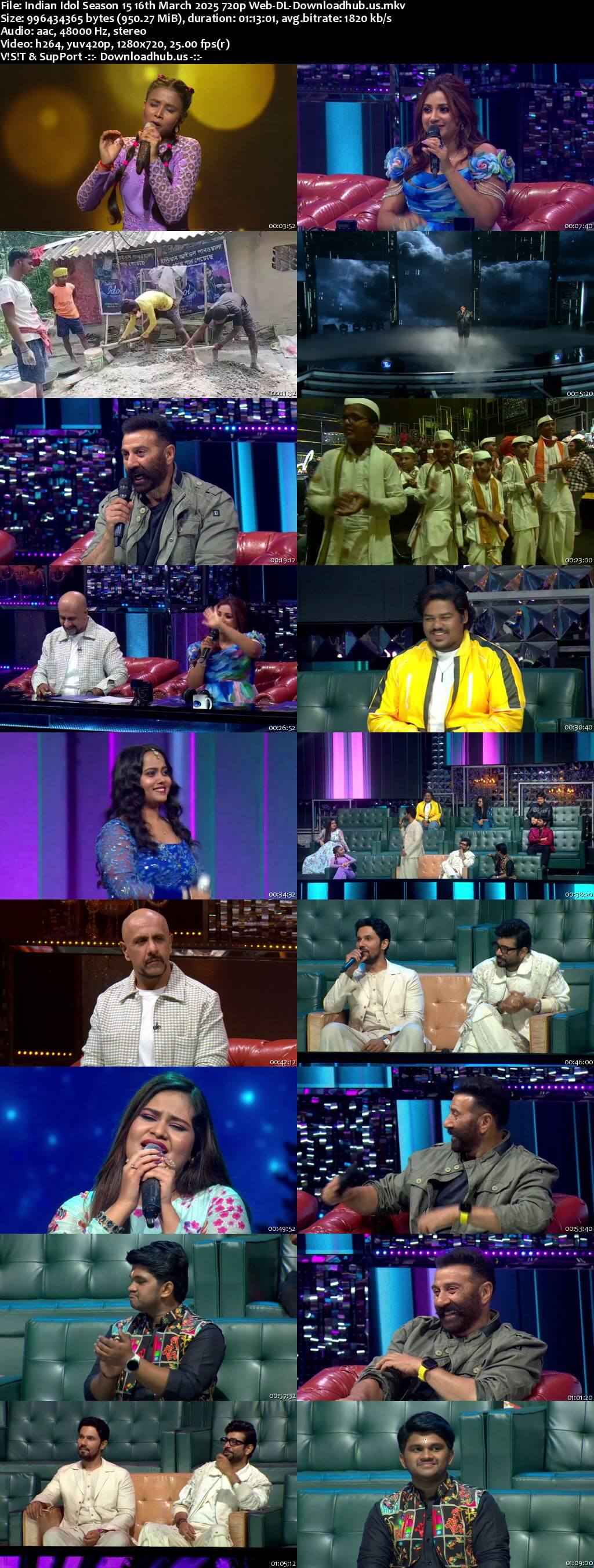 Indian Idol Season 15 16 March 2025 Episode 42 Web-DL 720p 480p