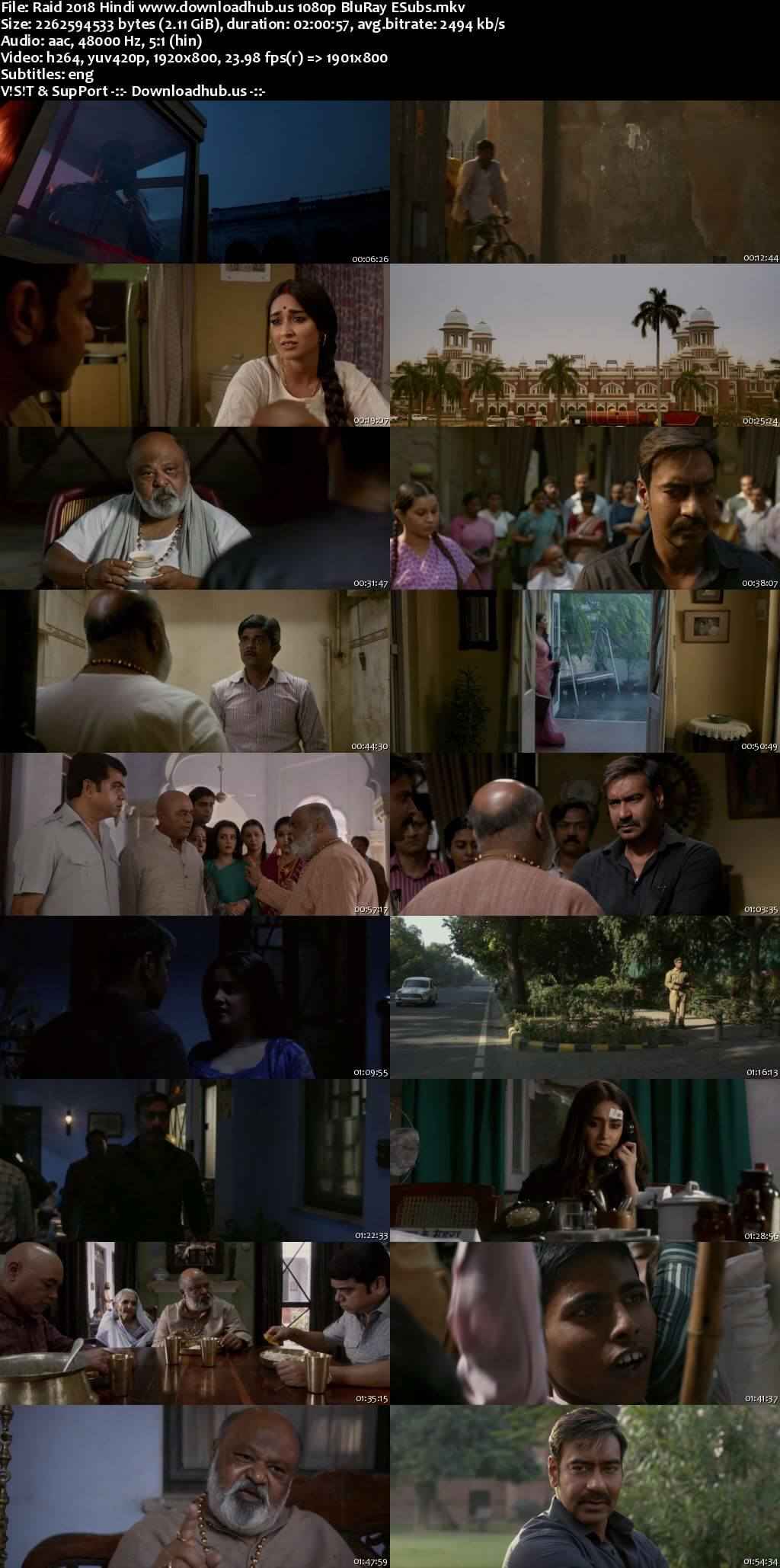 Raid 2018 Hindi Movie DD5.1 4k 1080p 720p 480p BluRay ESubs x264 HEVC