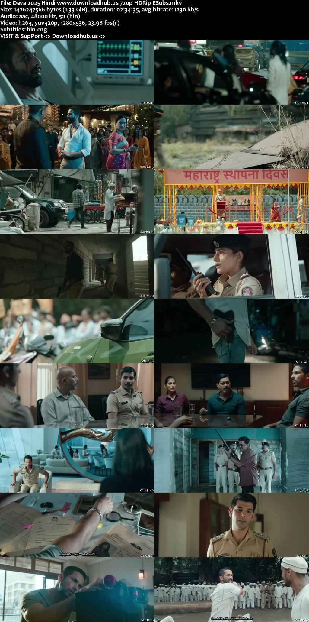 Deva 2025 Hindi Movie DD5.1 1080p 720p 480p HDRip ESubs x264 HEVC Deva 2025 Hindi Movie DD5.1 1080p 720p 480p HDRip ESubs x264 HEVC