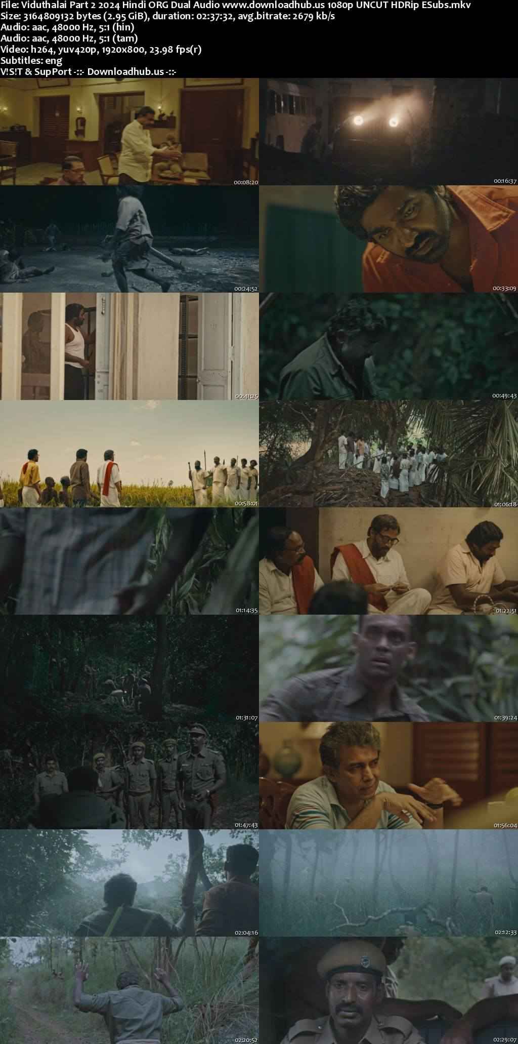 Viduthalai Part 2 2024 Hindi ORG Dual Audio Movie DD5.1 4k 1080p 720p 480p UNCUT HDRip ESubs x264 HEVC