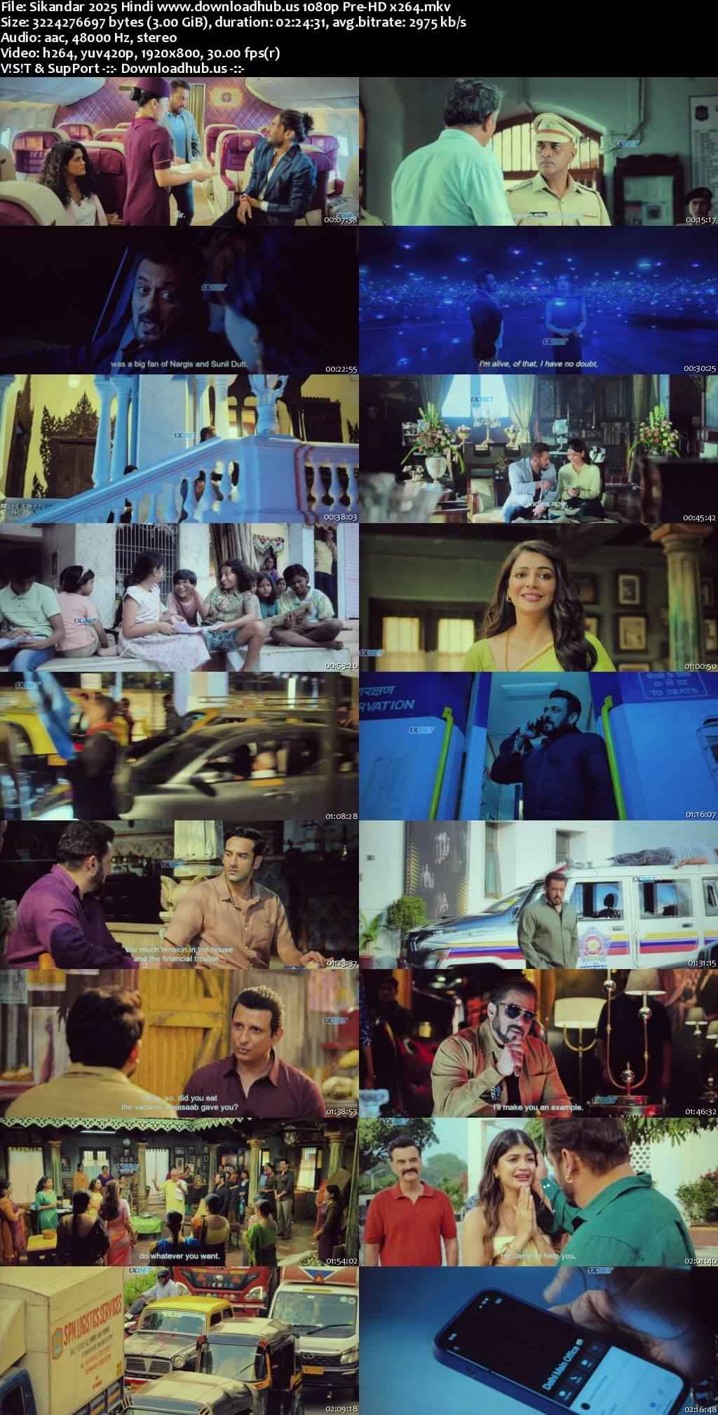 Sikandar 2025 Hindi Movie 1080p 720p 480p Pre-HD x264 HEVC