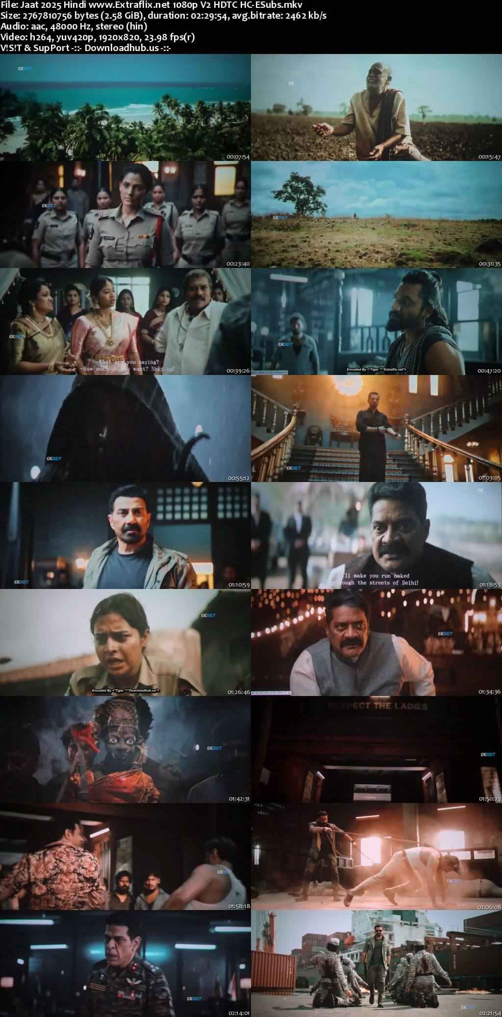 Jaat 2025 Hindi Movie [ORG DD2.0] 1080p 720p 480p HDTC x264 HEVC