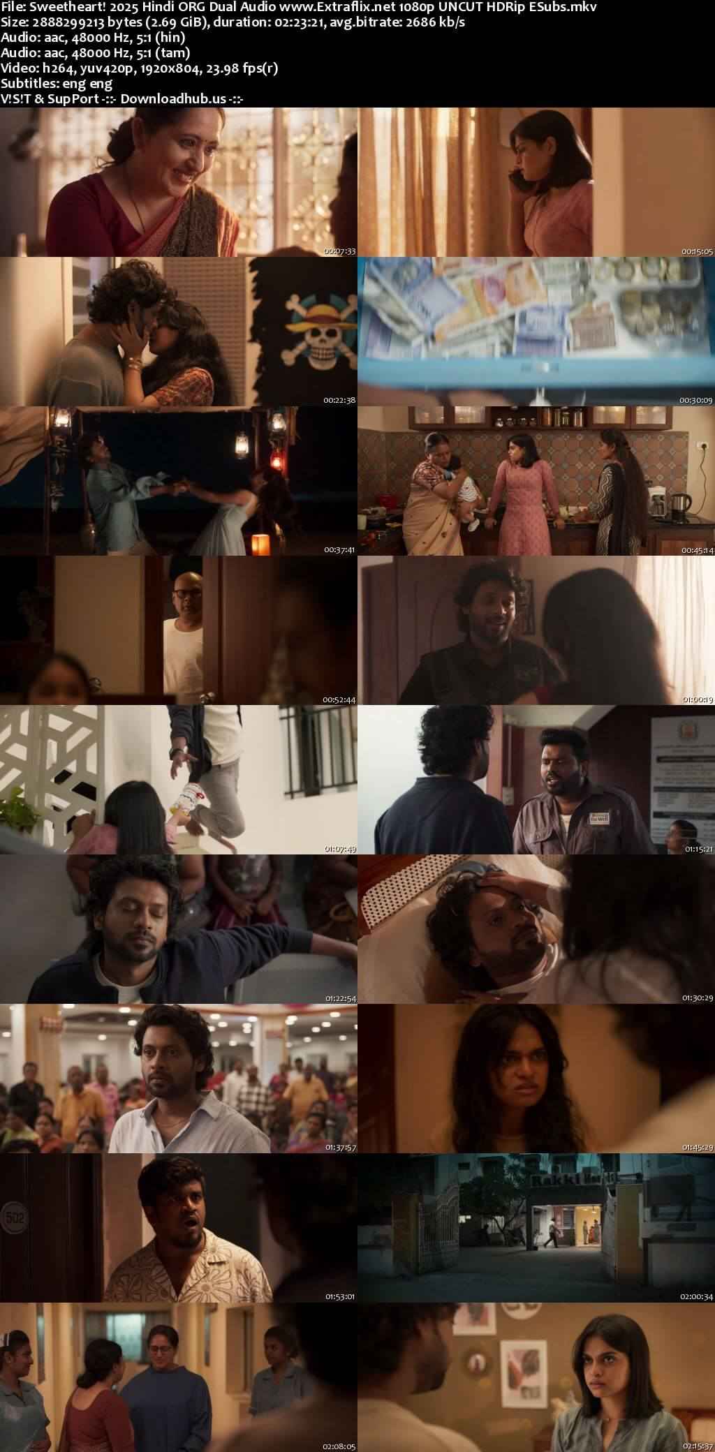 Sweetheart! 2025 Hindi ORG Dual Audio Movie DD5.1 4k 1080p 720p 480p UNCUT HDRip ESubs x264 HEVC