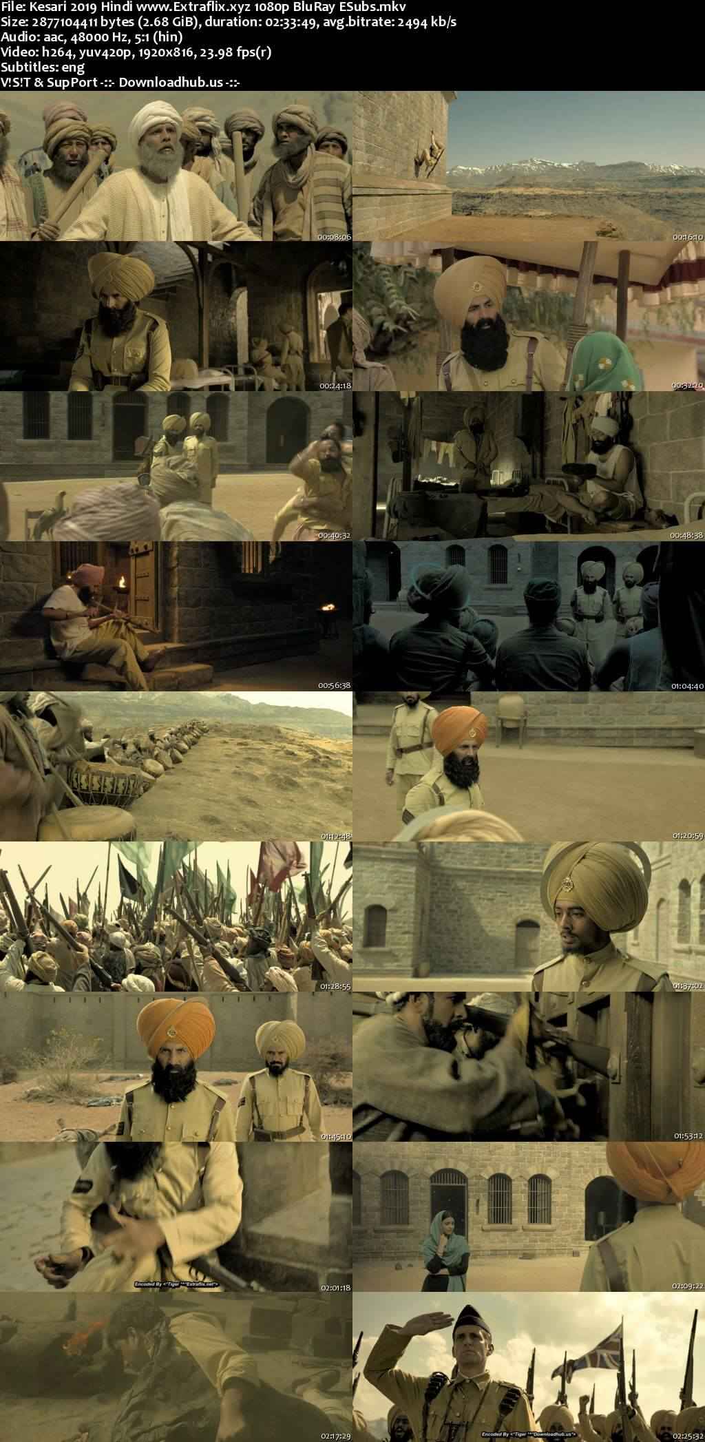 Kesari 2019 Hindi Movie DD5.1 1080p 720p 480p BluRay ESubs x264 HEVC