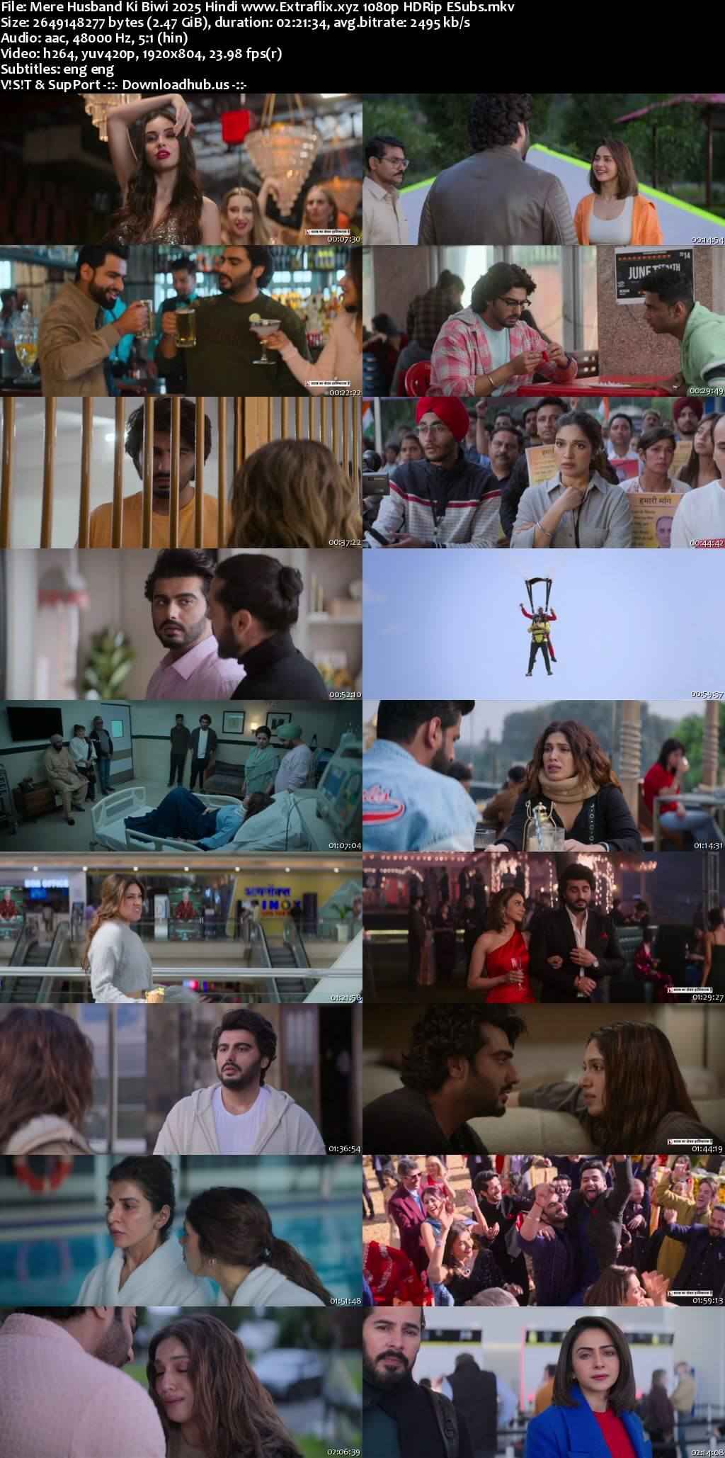 Mere Husband Ki Biwi 2025 Hindi Movie DD5.1 1080p 720p 480p HDRip ESubs x264 HEVC [JioHotstar]
