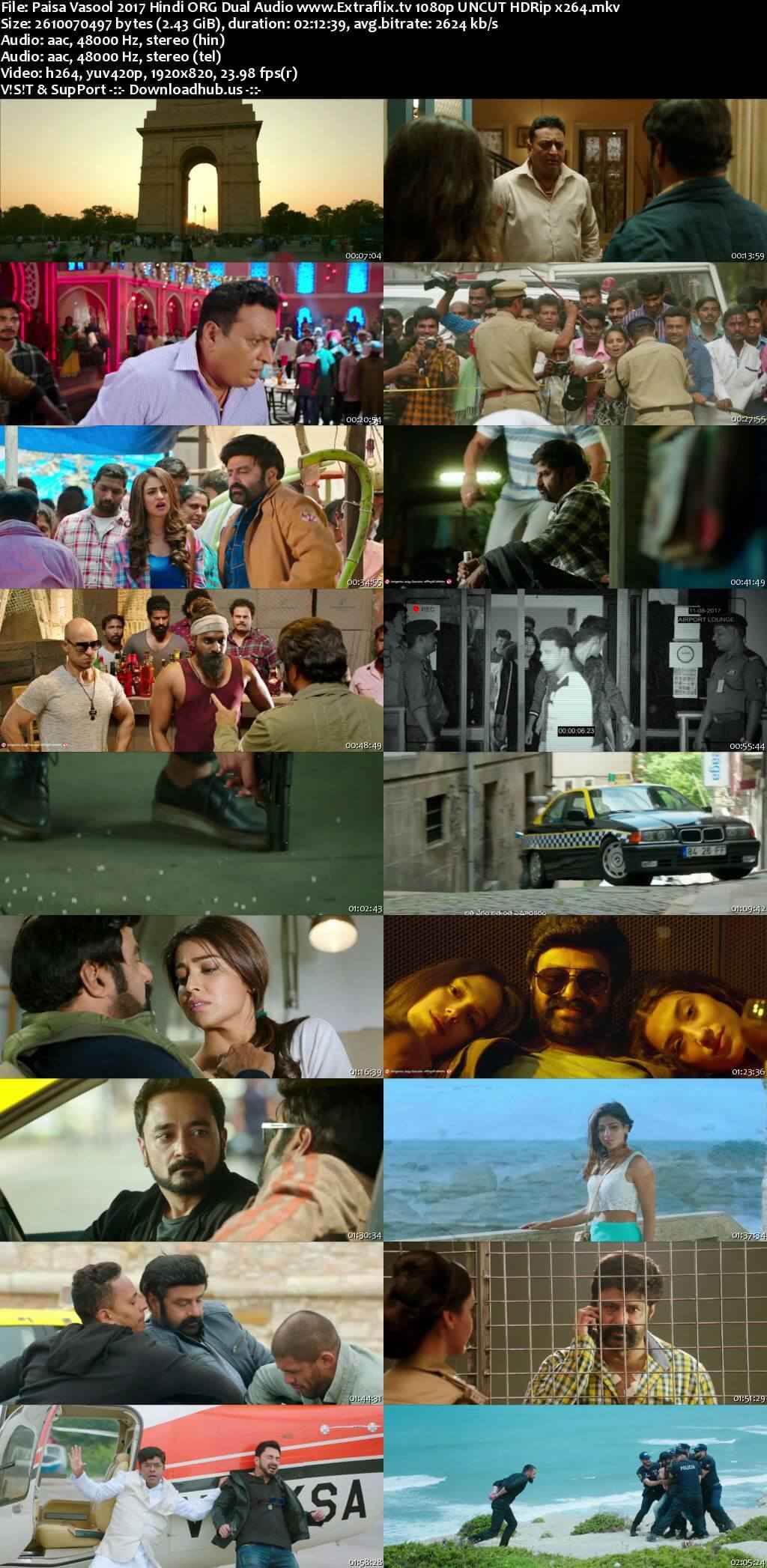 Paisa Vasool 2017 Hindi ORG Dual Audio Movie DD2.0 1080p 720p 480p UNCUT HDRip x264 HEVC