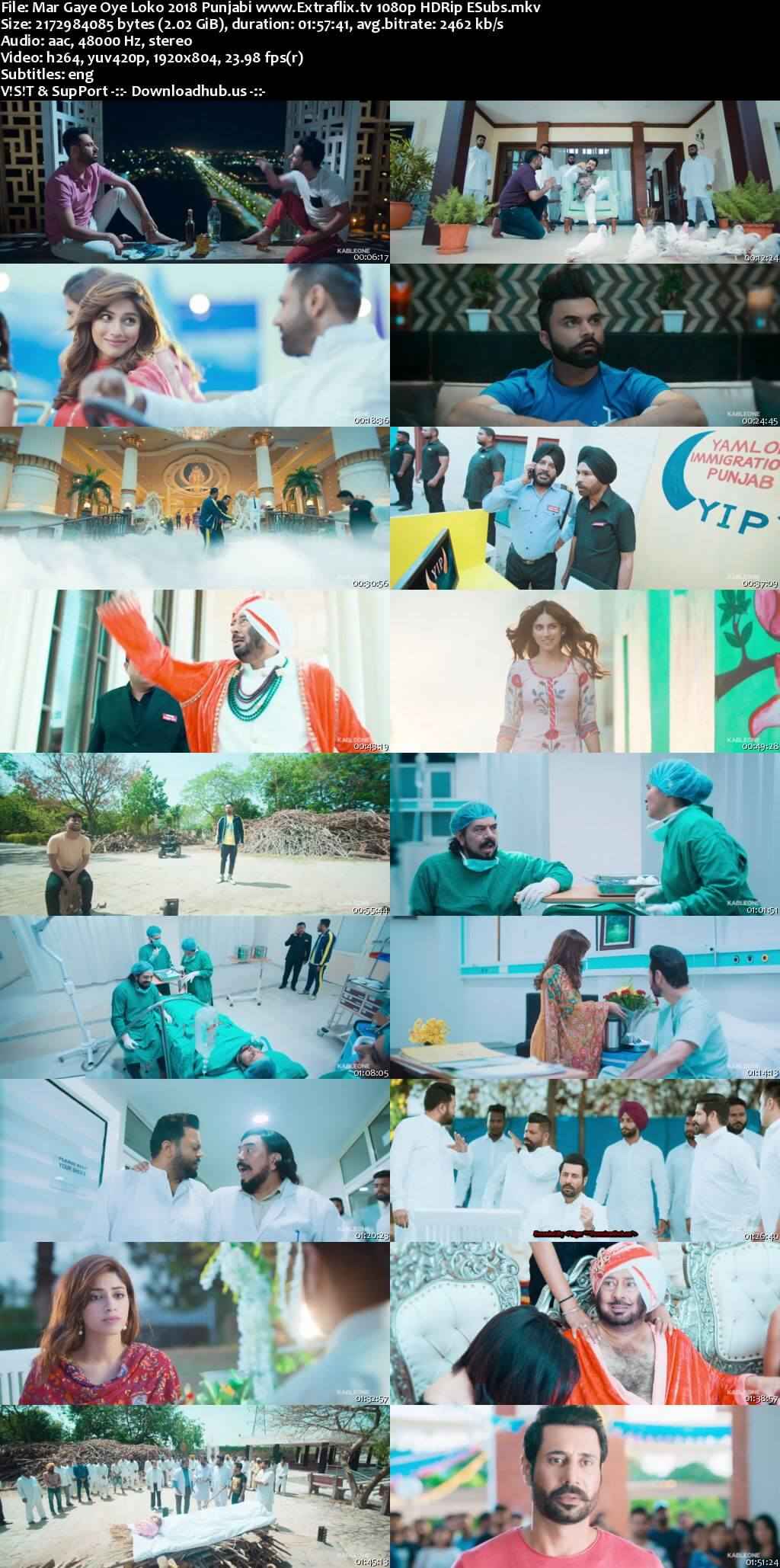 Mar Gaye Oye Loko 2018 Punjabi Movie DD2.0 1080p 720p 480p HDRip ESubs x264 HEVC