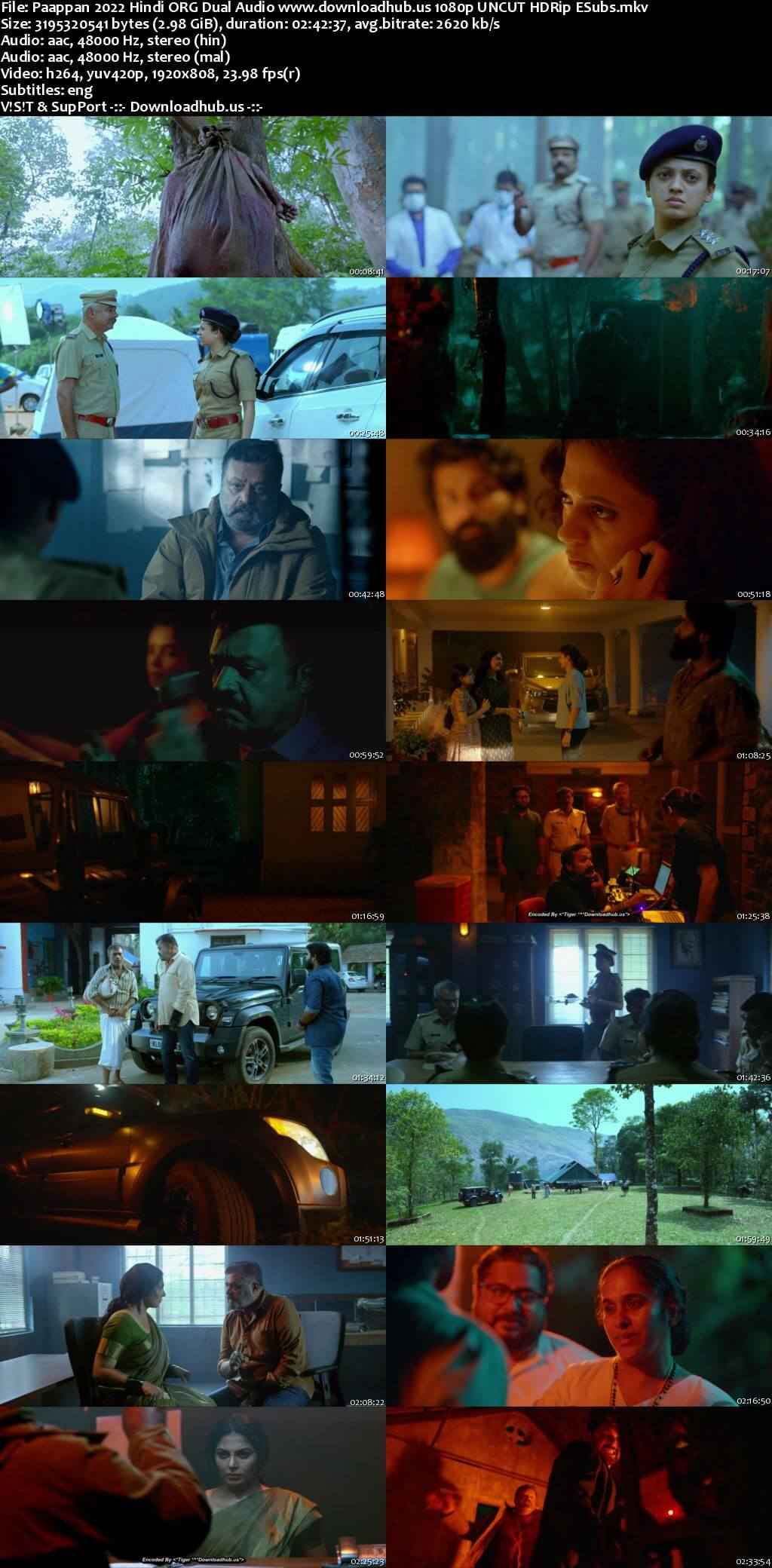 Paappan 2022 Hindi ORG Dual Audio Movie DD2.0 1080p 720p 480p UNCUT HDRip ESubs x264 HEVC