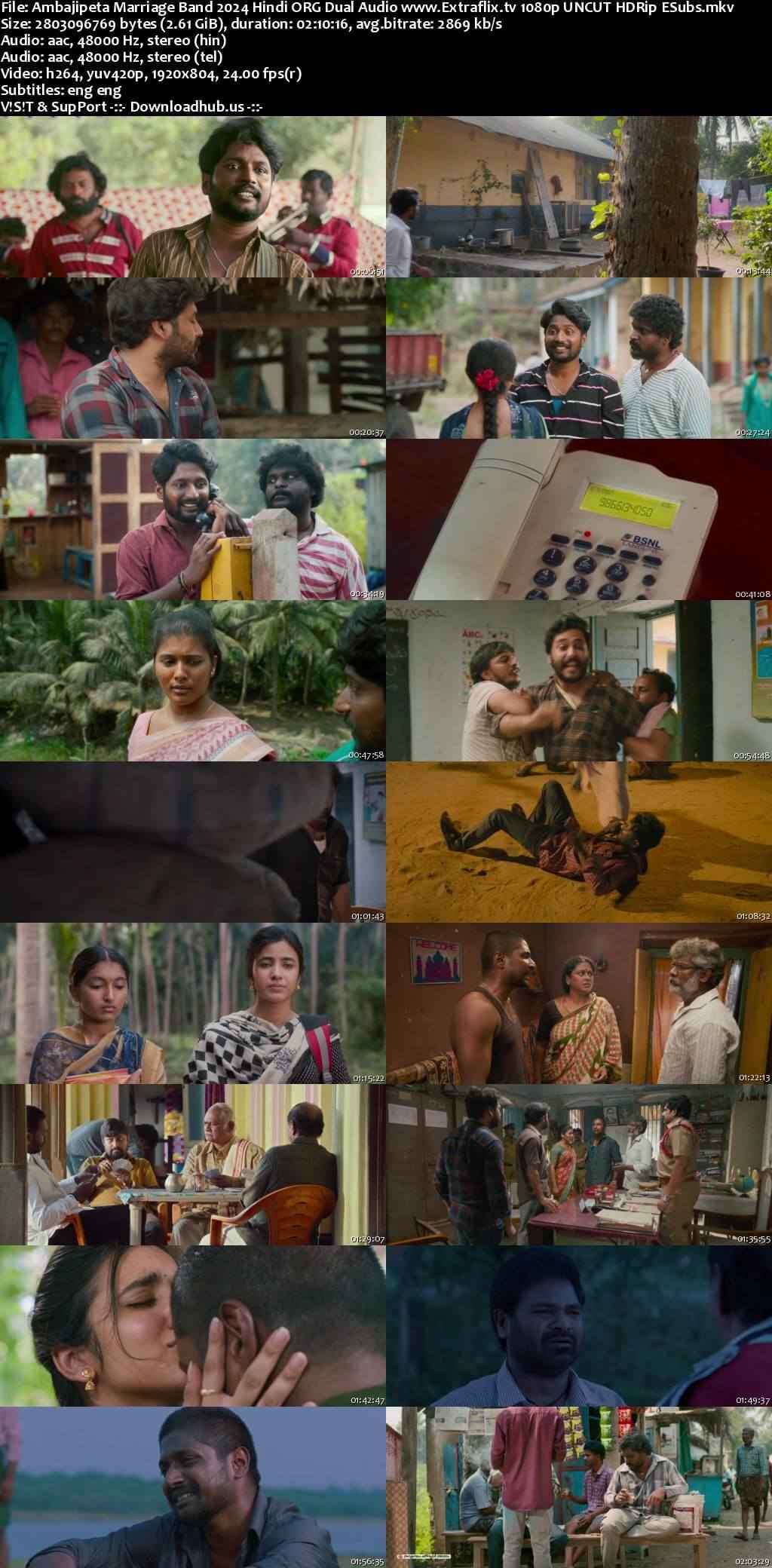Ambajipeta Marriage Band 2024 Hindi ORG Dual Audio Movie DD2.0 4k 1080p 720p 480p UNCUT HDRip ESubs HEVC