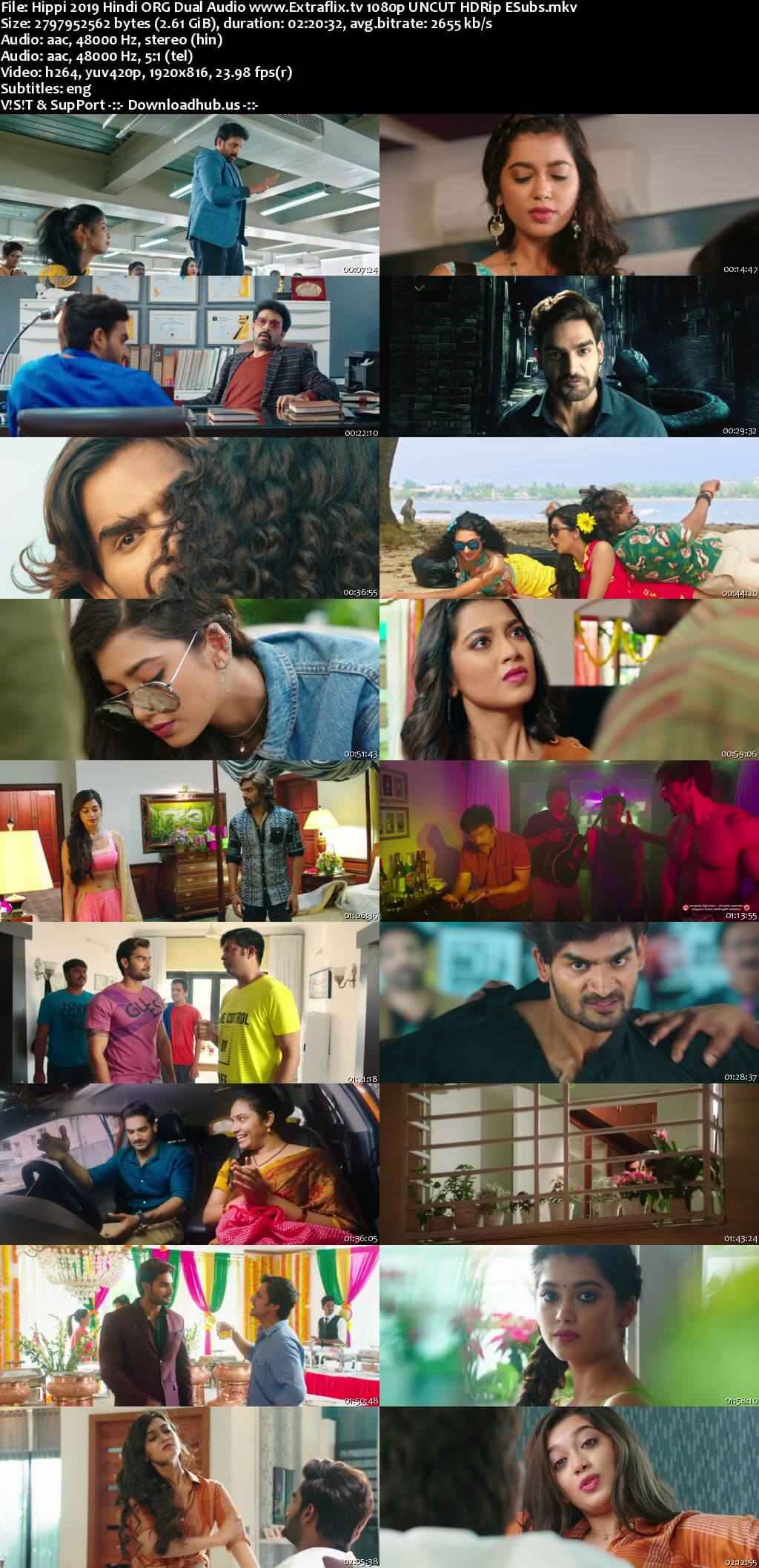 Hippi 2019 Hindi ORG Dual Audio Movie DD2.0 1080p 720p 480p UNCUT HDRip ESubs x264 HEVC