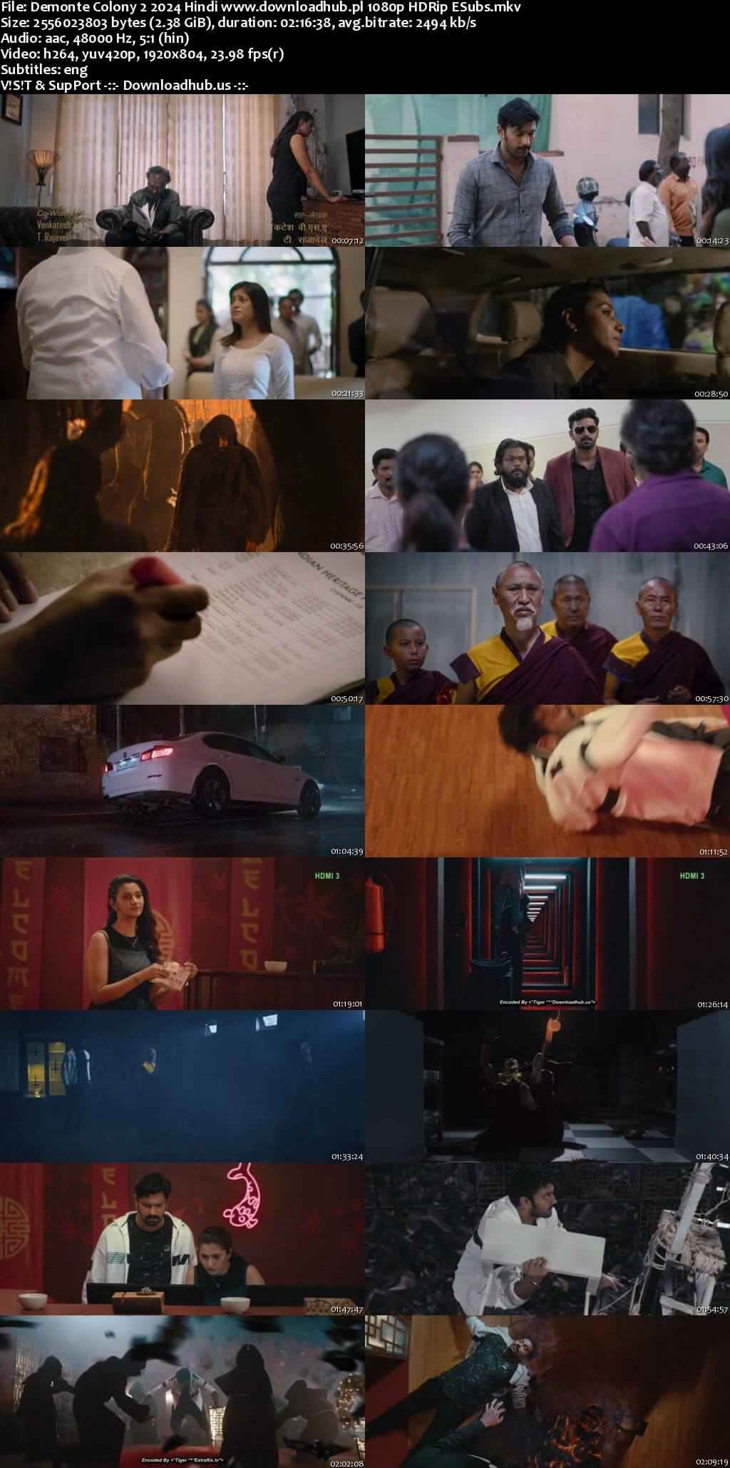 Demonte Colony 2 2024 Hindi Movie DD5.1 1080p 720p 480p HDRip ESubs x264 HEVC