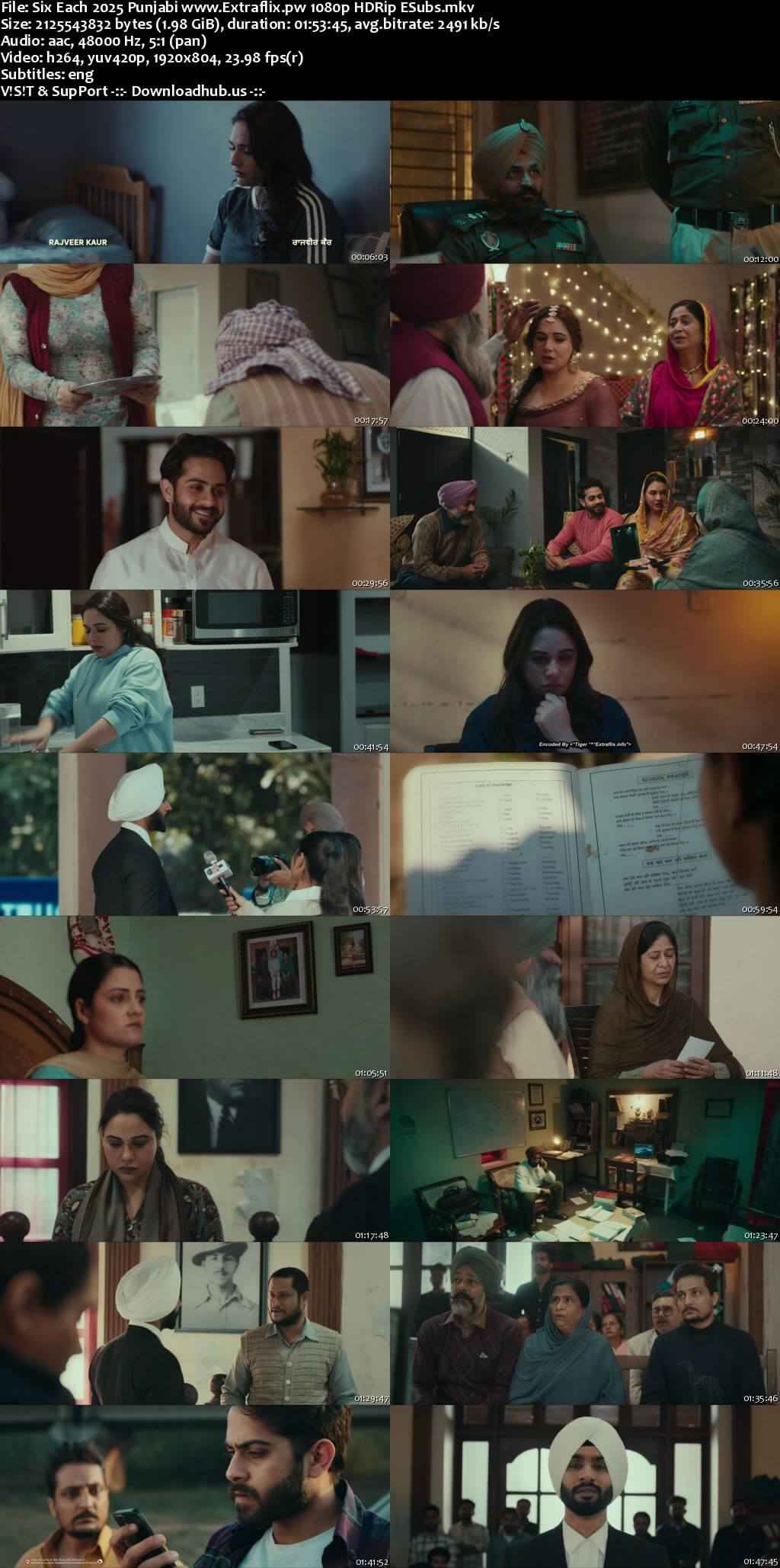 Six Each 2025 Punjabi Movie DD5.1 1080p 720p 480p HDRip ESubs x264 HEVC