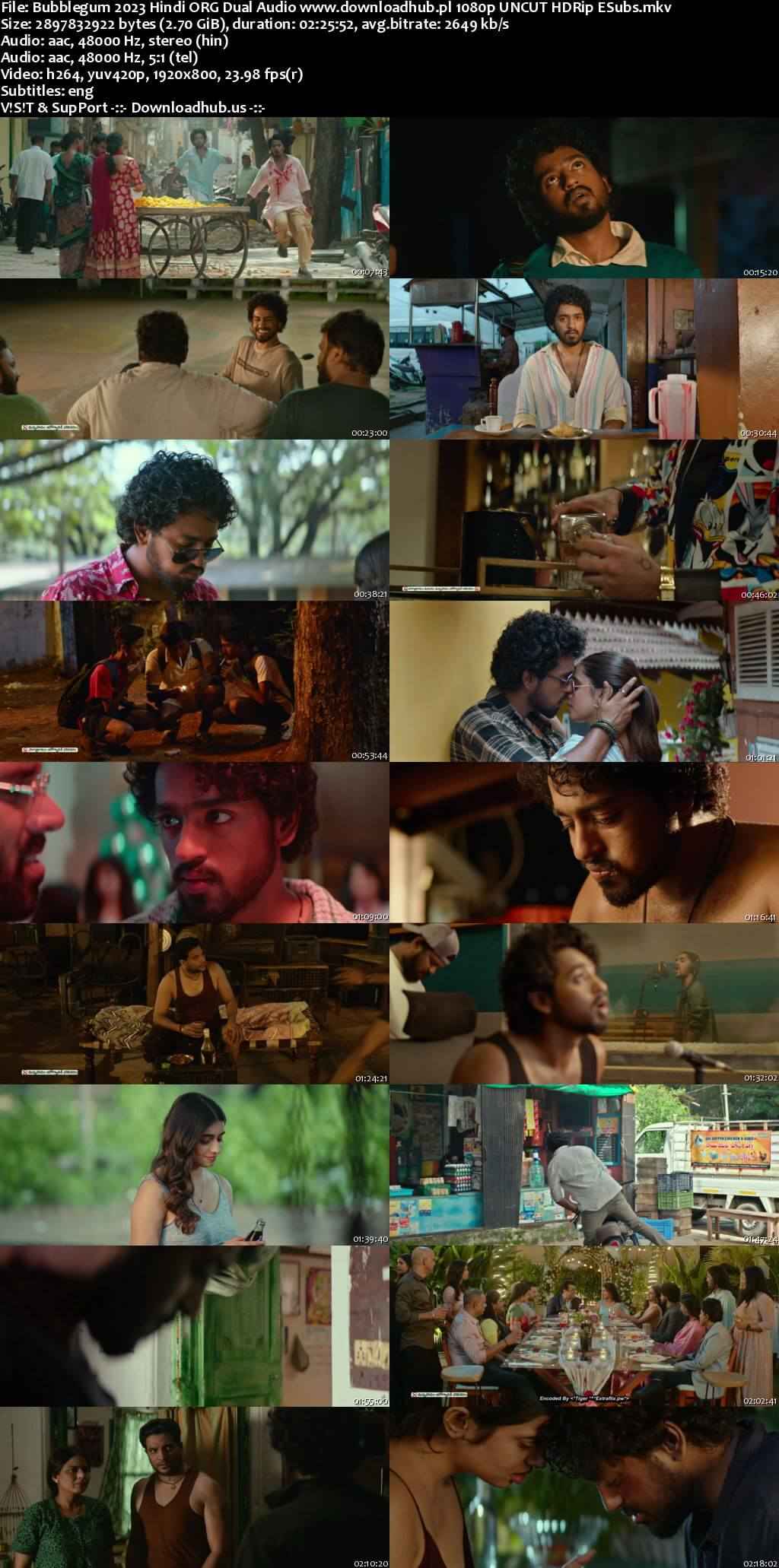 Bubblegum 2023 Hindi ORG Dual Audio Movie DD2.0 1080p 720p 480p UNCUT HDRip ESubs x264 HEVC
