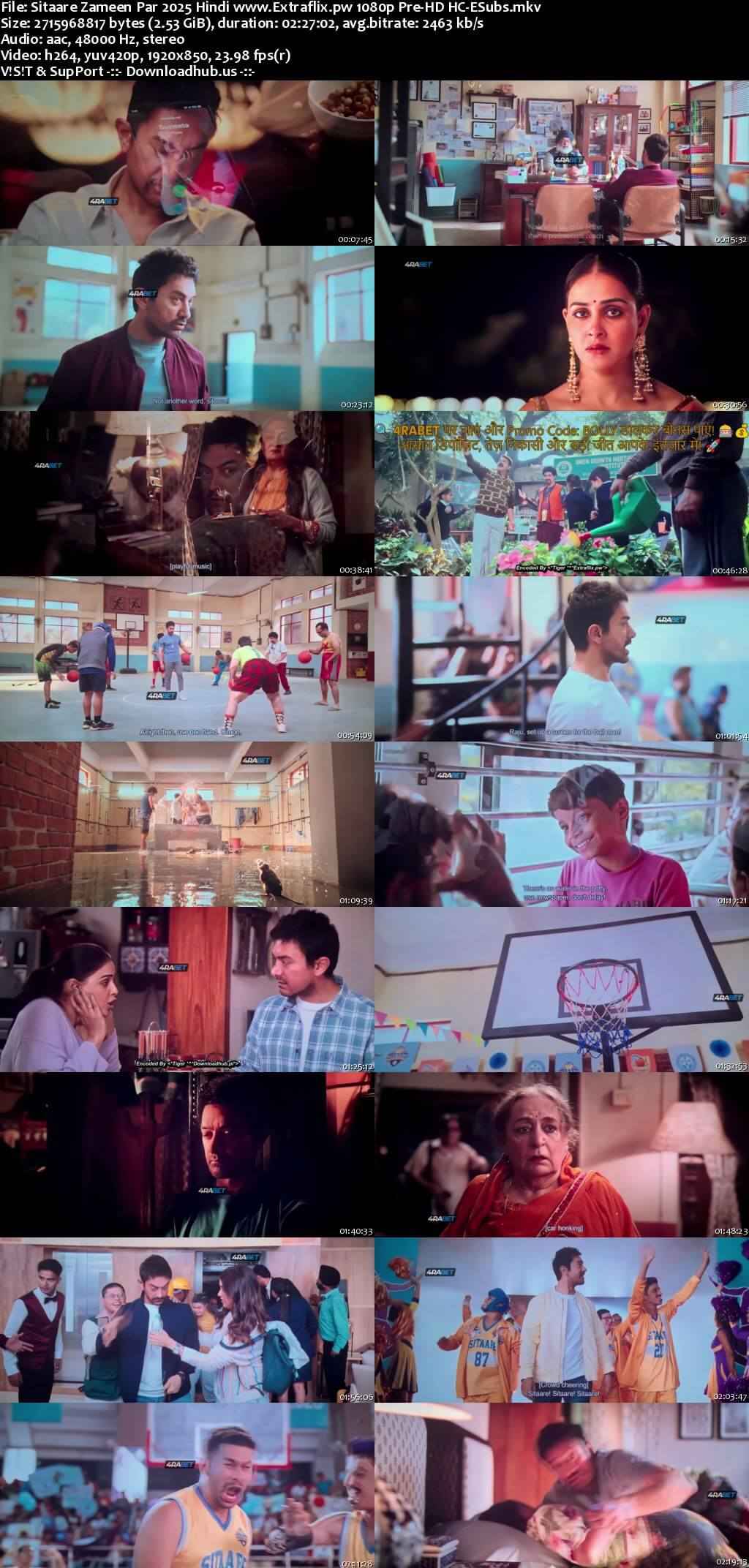Sitaare Zameen Par 2025 Hindi Movie 1080p 720p 480p Pre-HD HC-ESubs x264 HEVC