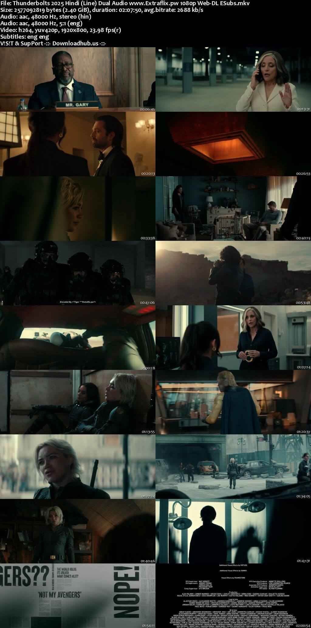 Thunderbolts* 2025 Hindi (Line) Dual Audio Movie DD2.0 4k 1080p 720p 480p Web-DL ESubs x264 HEVC