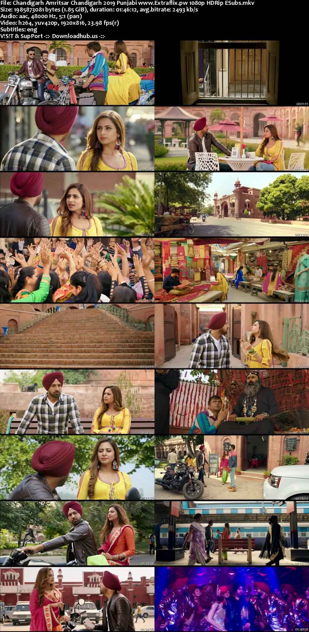 Chandigarh Amritsar Chandigarh 2019 Punjabi Movie DD5.1 1080p 720p 480p HDRip ESubs x264 HEVC