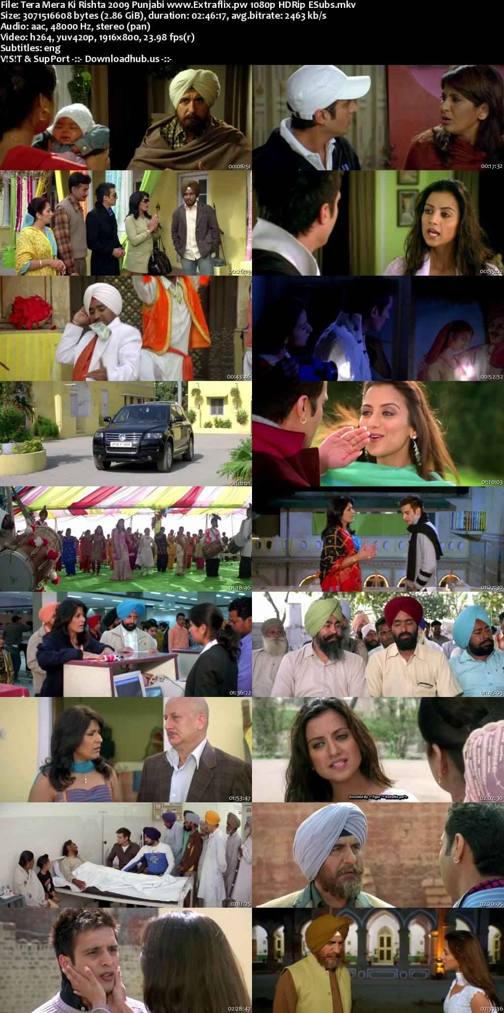 Tera Mera Ki Rishta 2009 Punjabi Movie DD2.0 1080p 720p 480p HDRip ESubs x264 HEVC