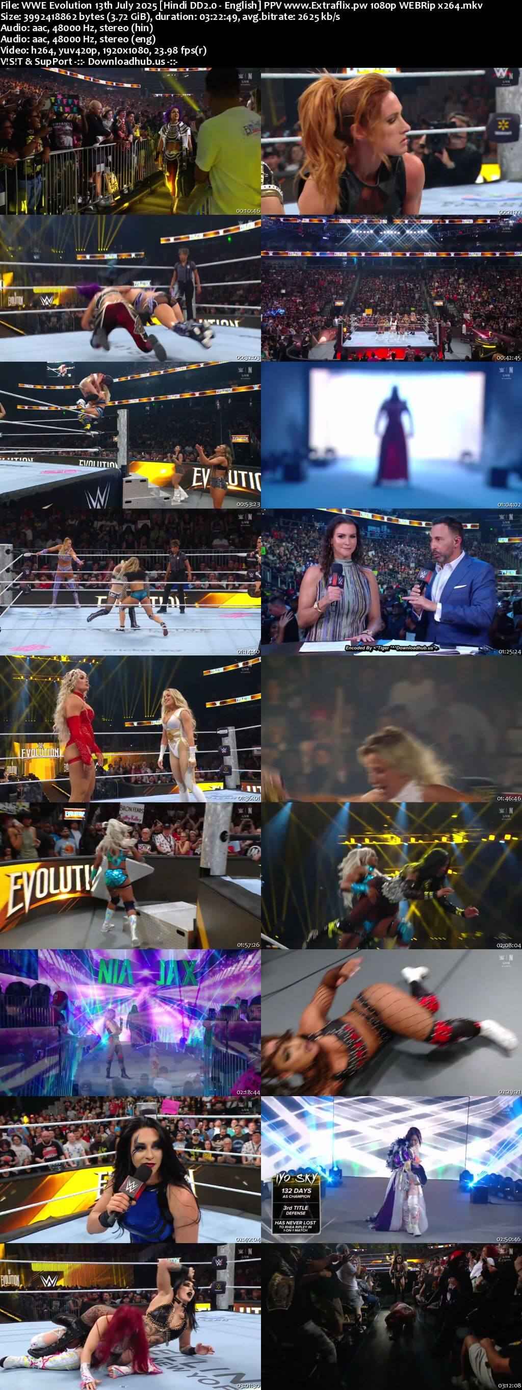 WWE Evolution 13th July 2025 [Hindi DD2.0 - English] PPV 1080p 720p 480p WEBRip x264