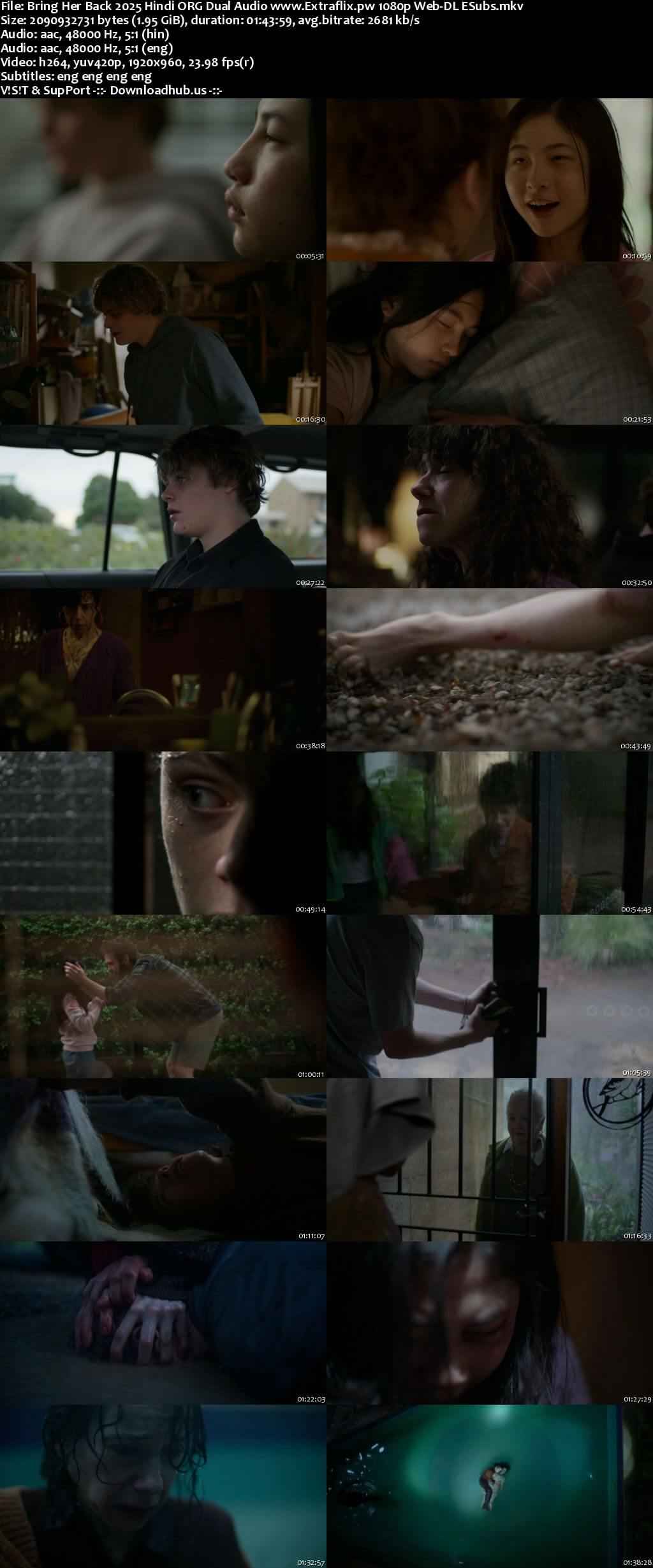 Bring Her Back 2025 Hindi ORG Dual Audio Movie DD5.1 4k 1080p 720p 480p Web-DL ESubs x264 HEVC