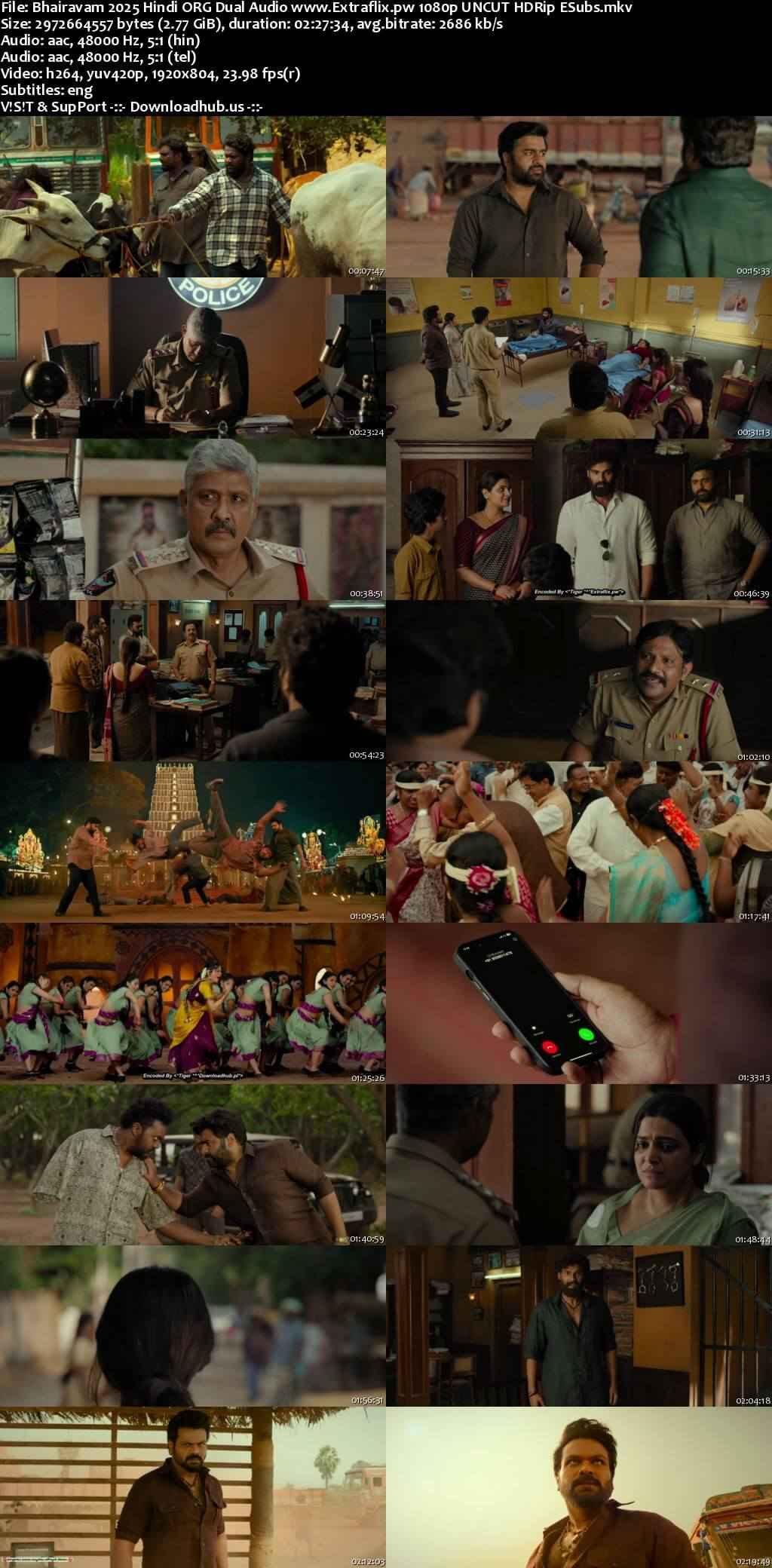 Bhairavam 2025 Hindi ORG Dual Audio Movie DD5.1 4k 1080p 720p 480p UNCUT HDRip ESubs x264 HEVC