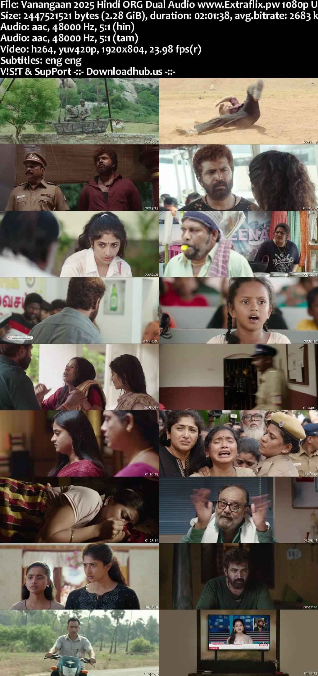 Vanangaan 2025 Hindi ORG Dual Audio Movie DD5.1 1080p 720p 480p UNCUT HDRip ESubs x264 HEVC