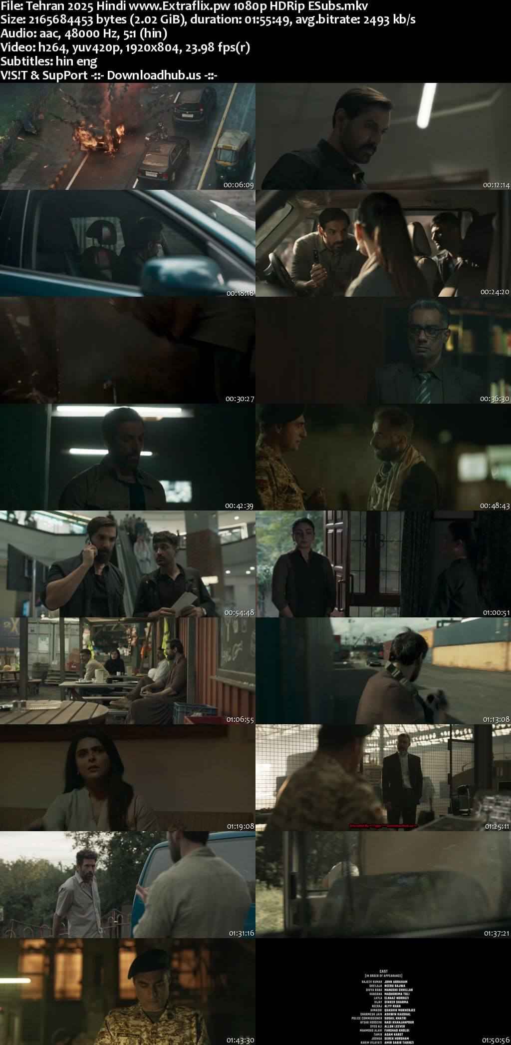 Tehran 2025 Hindi Movie DD5.1 4k 1080p 720p 480p HDRip ESubs x264 HEVC