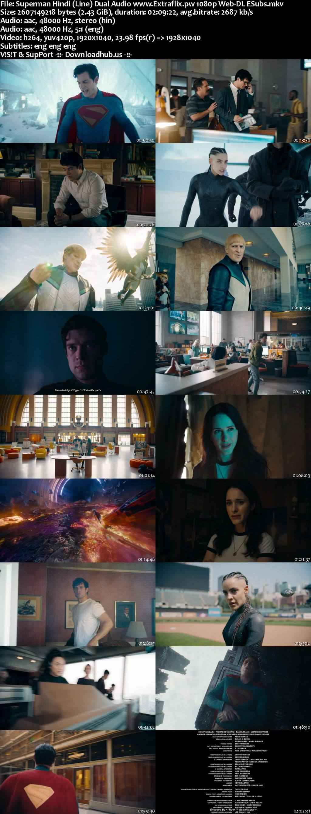 Superman Hindi (Line) Dual Audio Movie DD2.0 4k 1080p 720p 480p Web-DL ESubs x264 HEVC